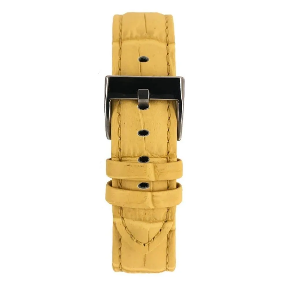 Diloy Cinturino Orologio Pelle Stampa Alligatore 368 Giallo 20mm - immagine 3