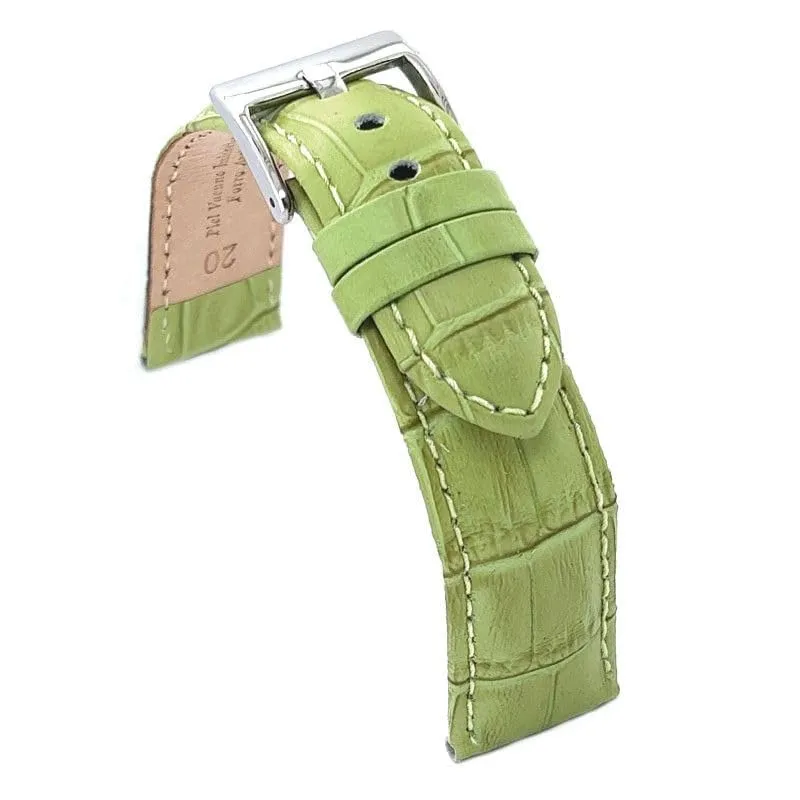 Diloy Cinturino Orologio Pelle Stampa Alligatore 368 Verde 26mm - immagine 2