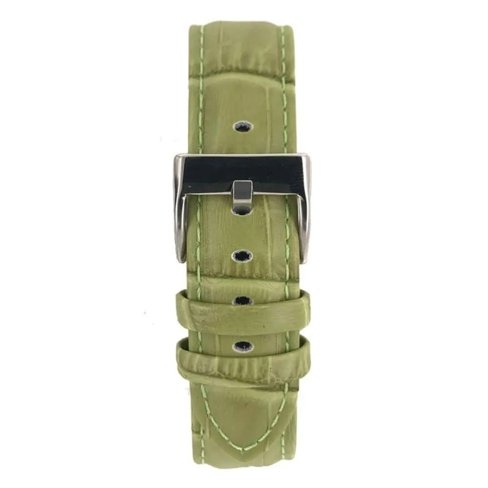 Diloy Cinturino Orologio Pelle Stampa Alligatore 368 Verde 26mm - immagine 5