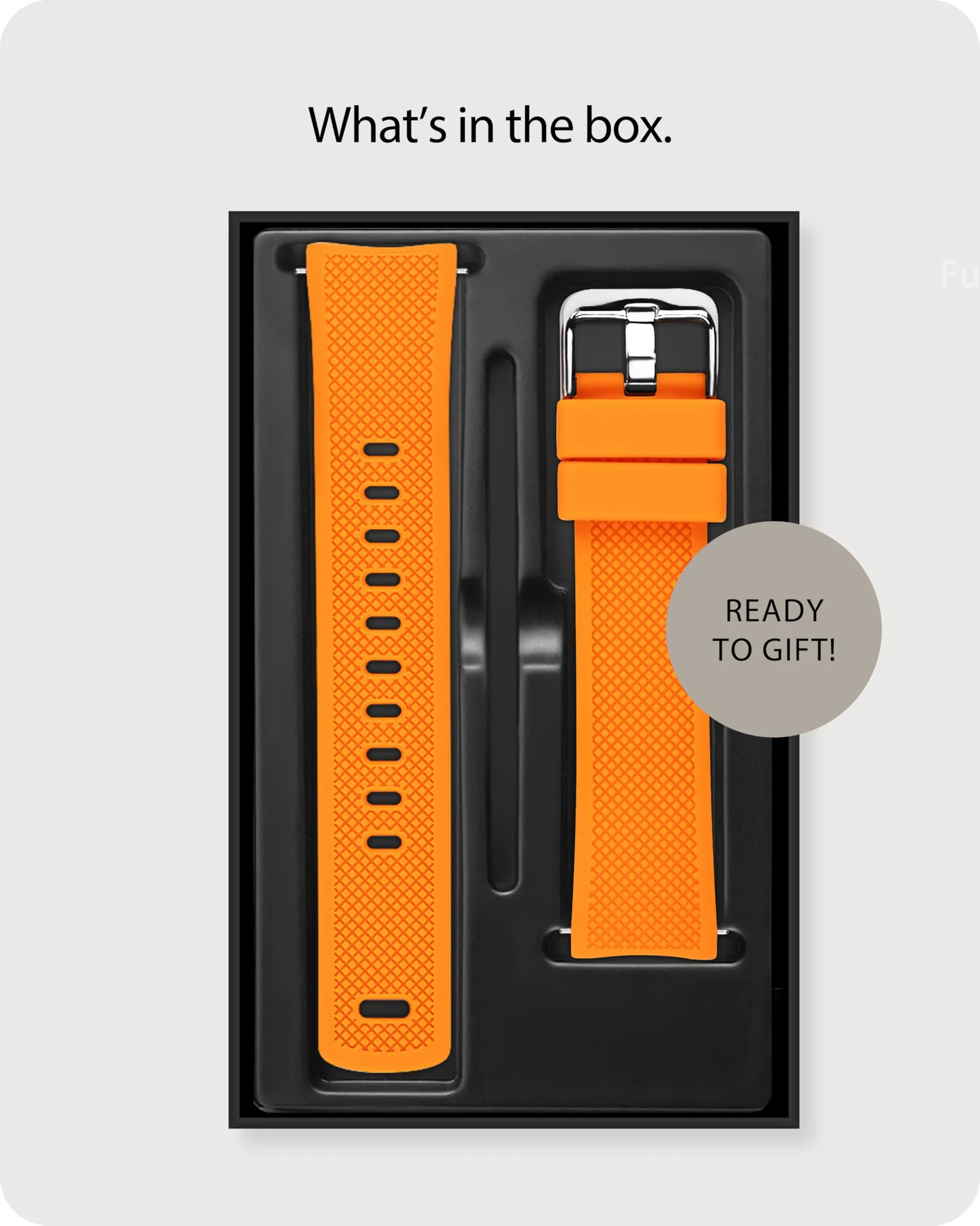 Fullmosa Cinturino 22mm in Silicone per Orologio e Smartwatch con Sgancio Rapido - immagine 8