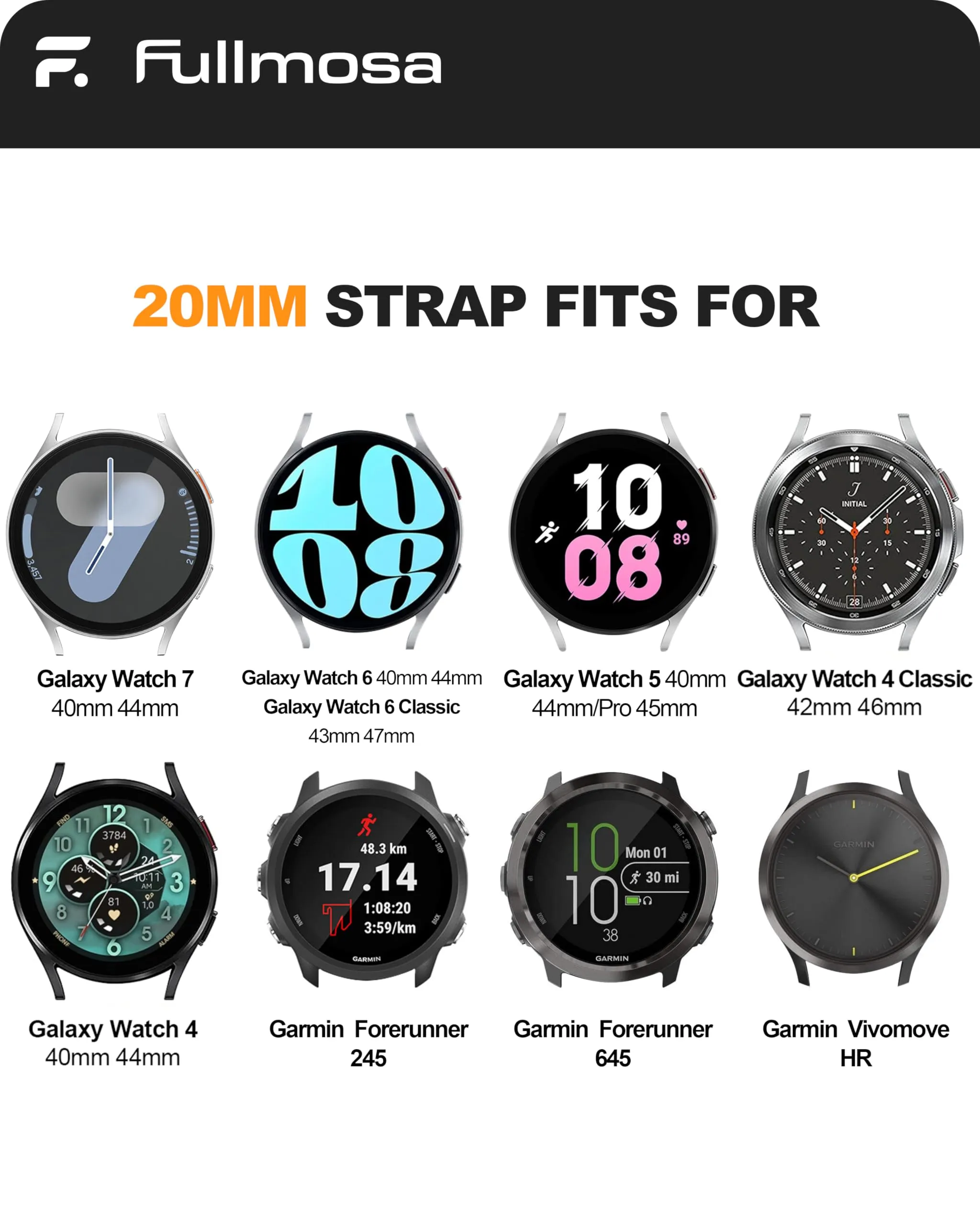 Fullmosa Cinturino in Silicone 22mm a Sgancio Rapido - immagine 6