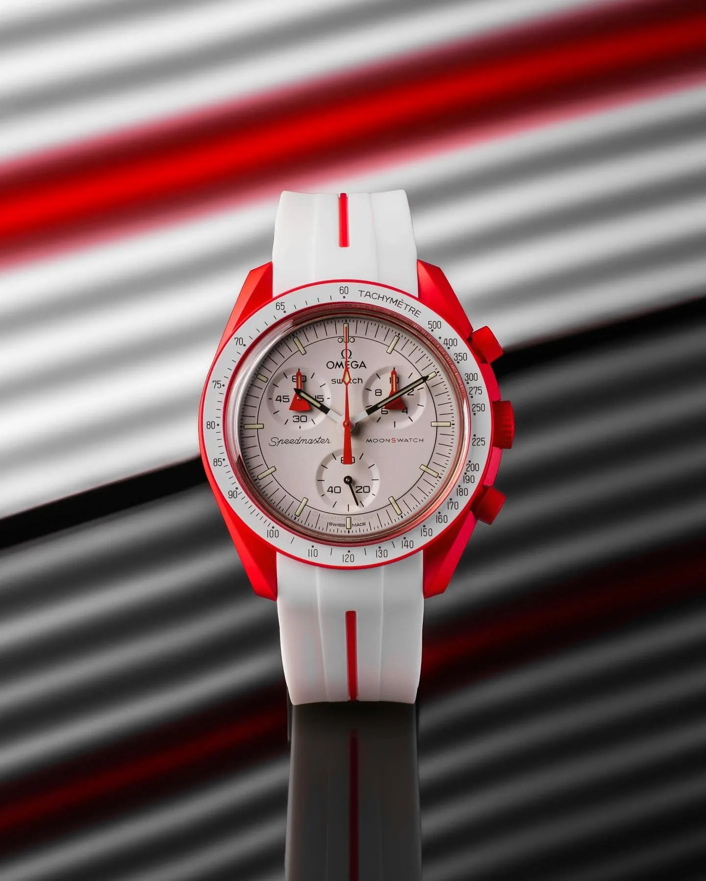 BONACE Cinturino in silicone 20mm per Omega x Swatch MoonSwatch, Rolex e Seiko, Acciaio - immagine 5