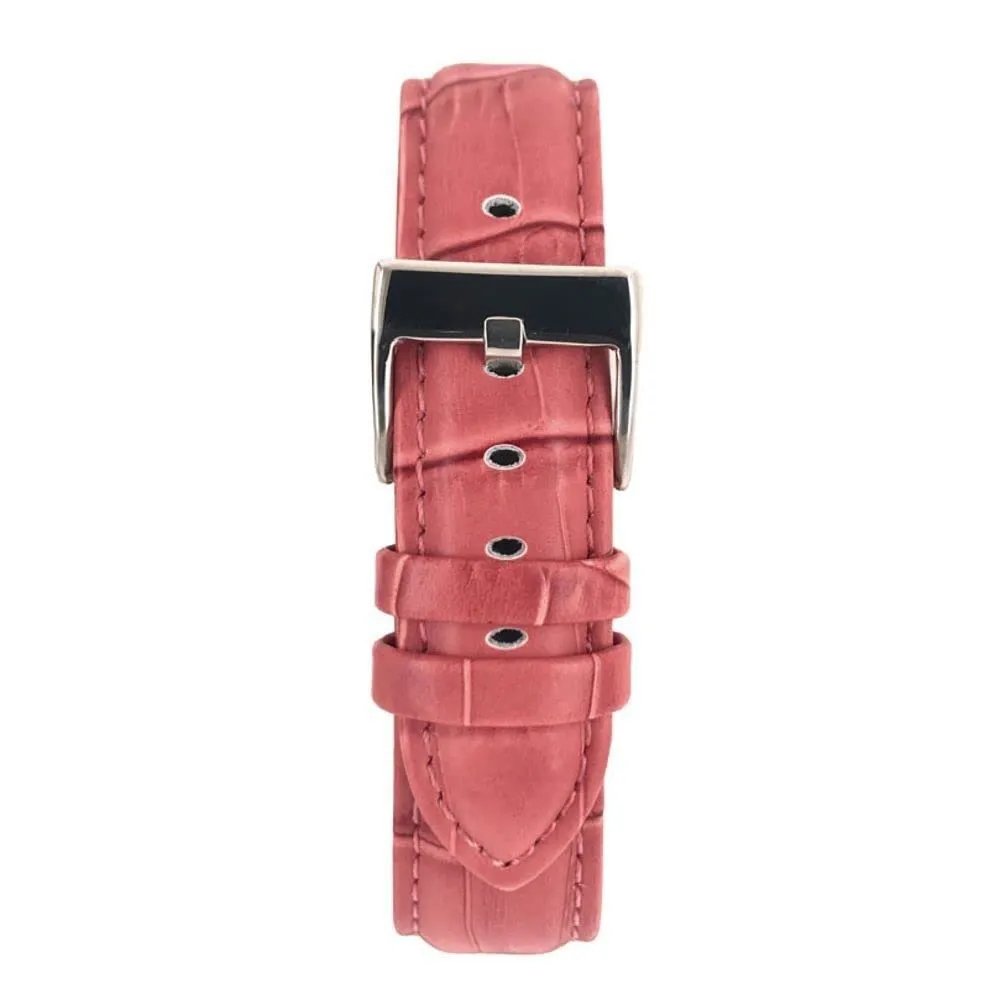 Diloy Cinturino Orologio Pelle Stampa Alligatore 368 Rosa Chiaro 22mm - immagine 3