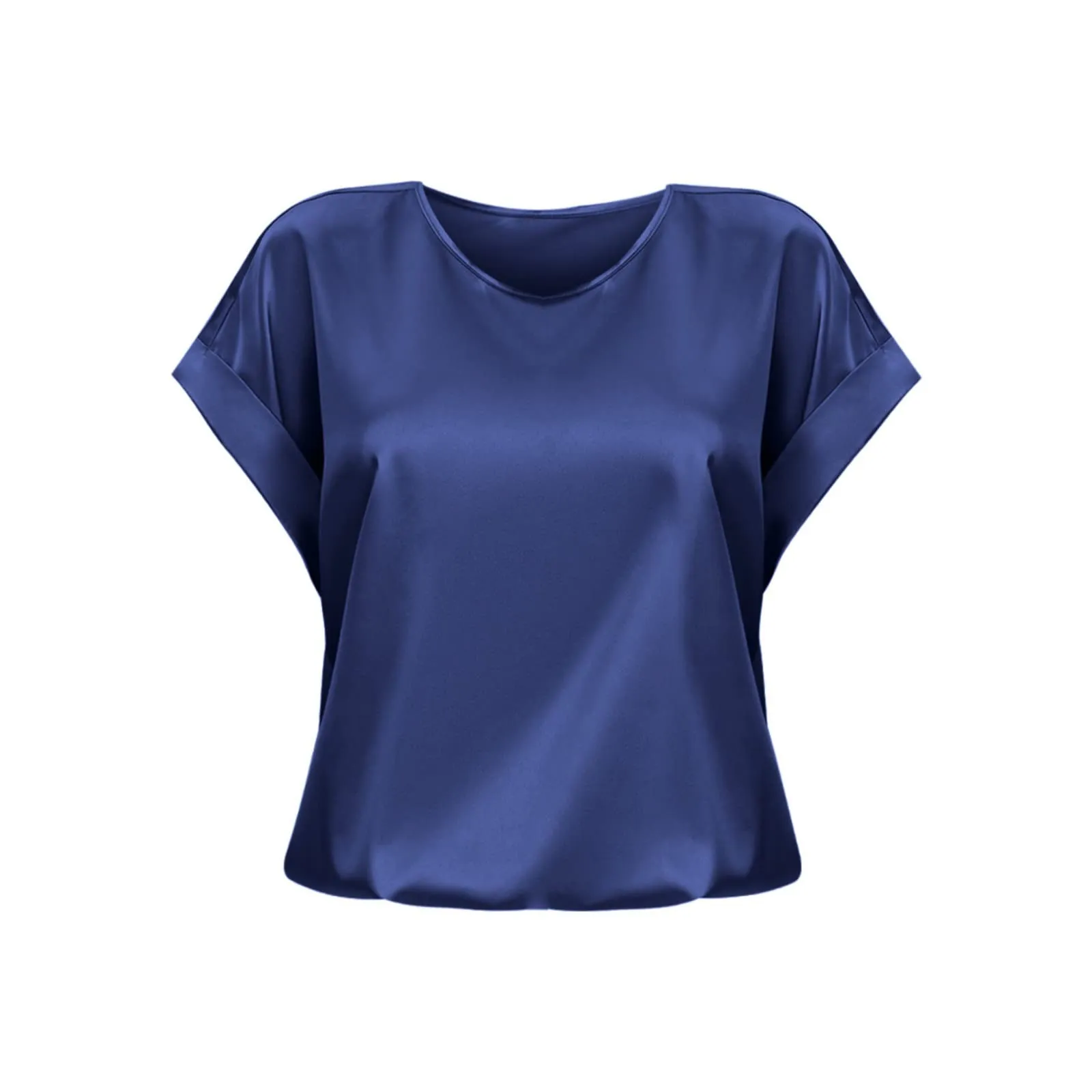 Uwdiohq Bluse Donna in Cotone Maglie Tinta Unita Maniche Corte e Lunghe Top Elegante - immagine 1
