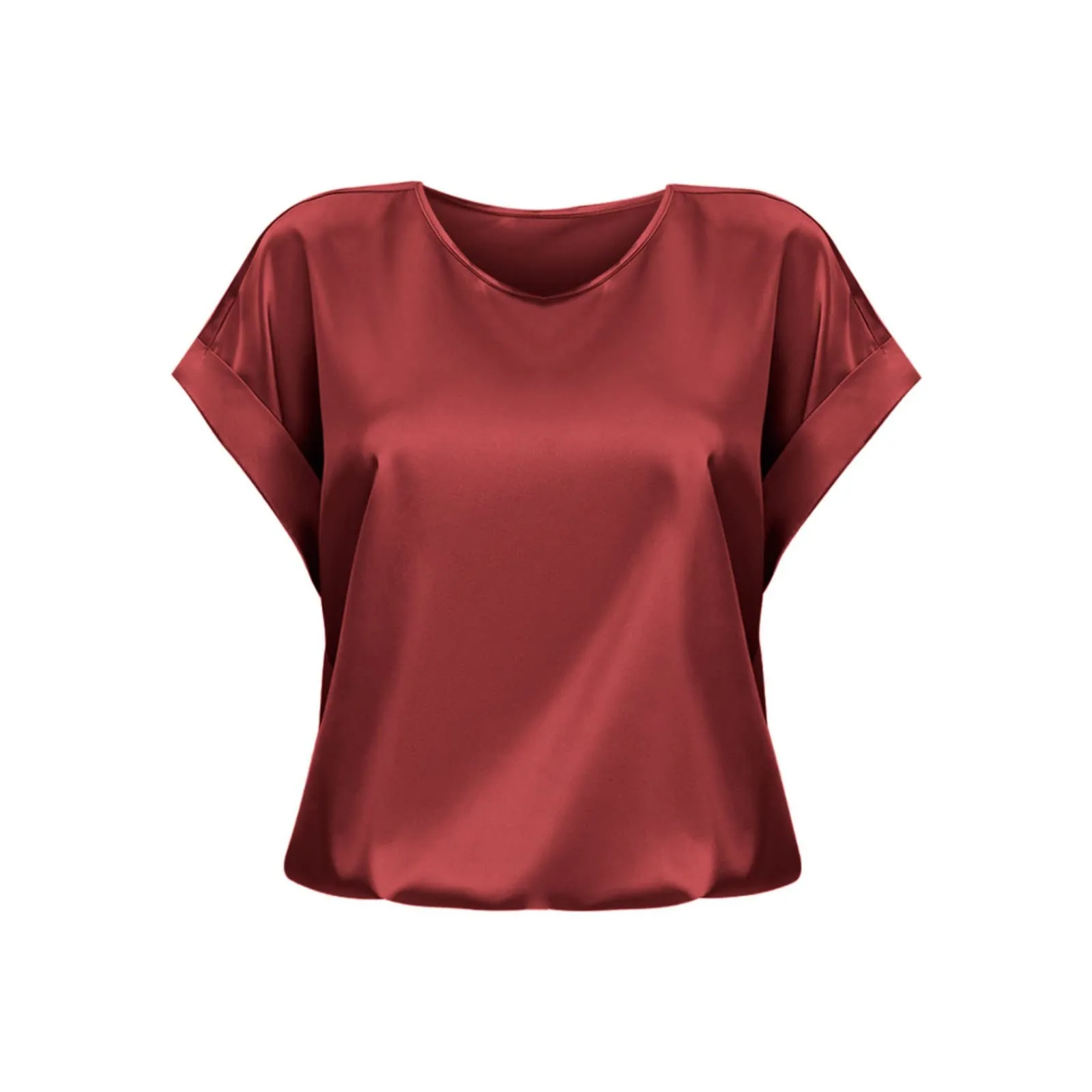 Uwdiohq Bluse Donna Eleganti Rosa, Magliette a Maniche Corte, Maglia Pigiama, Blusa Manica Lunga, Camicia Rossa, Camicie Donna Oversize Azzurra - immagine 1