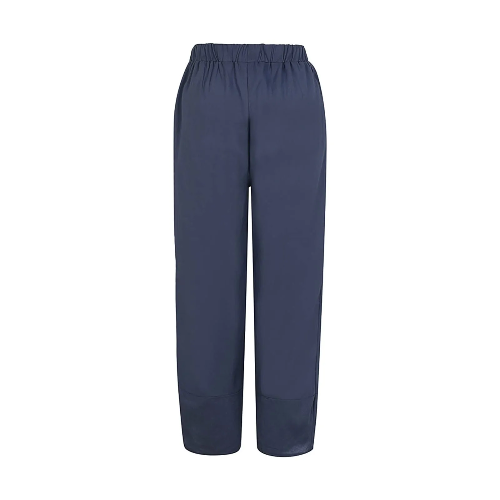 HEONSATI Pantaloni a Tre Quarti Donna in Cotone e Lino Estivi Cropped a Gamba Larga con Coulisse Regolabile - immagine 3