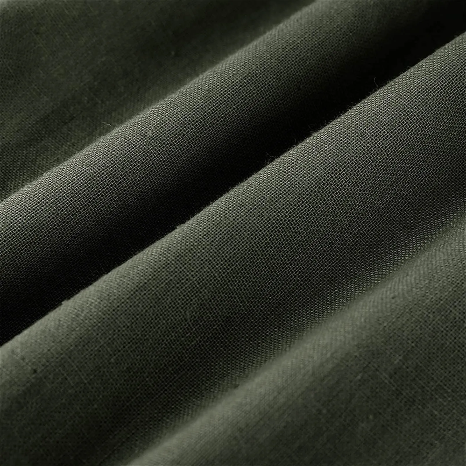 HEONSATI Pantaloni a Tre Quarti Donna in Cotone e Lino Estivi Casual Cropped a Gamba Larga con Coulisse Regolabile - immagine 4
