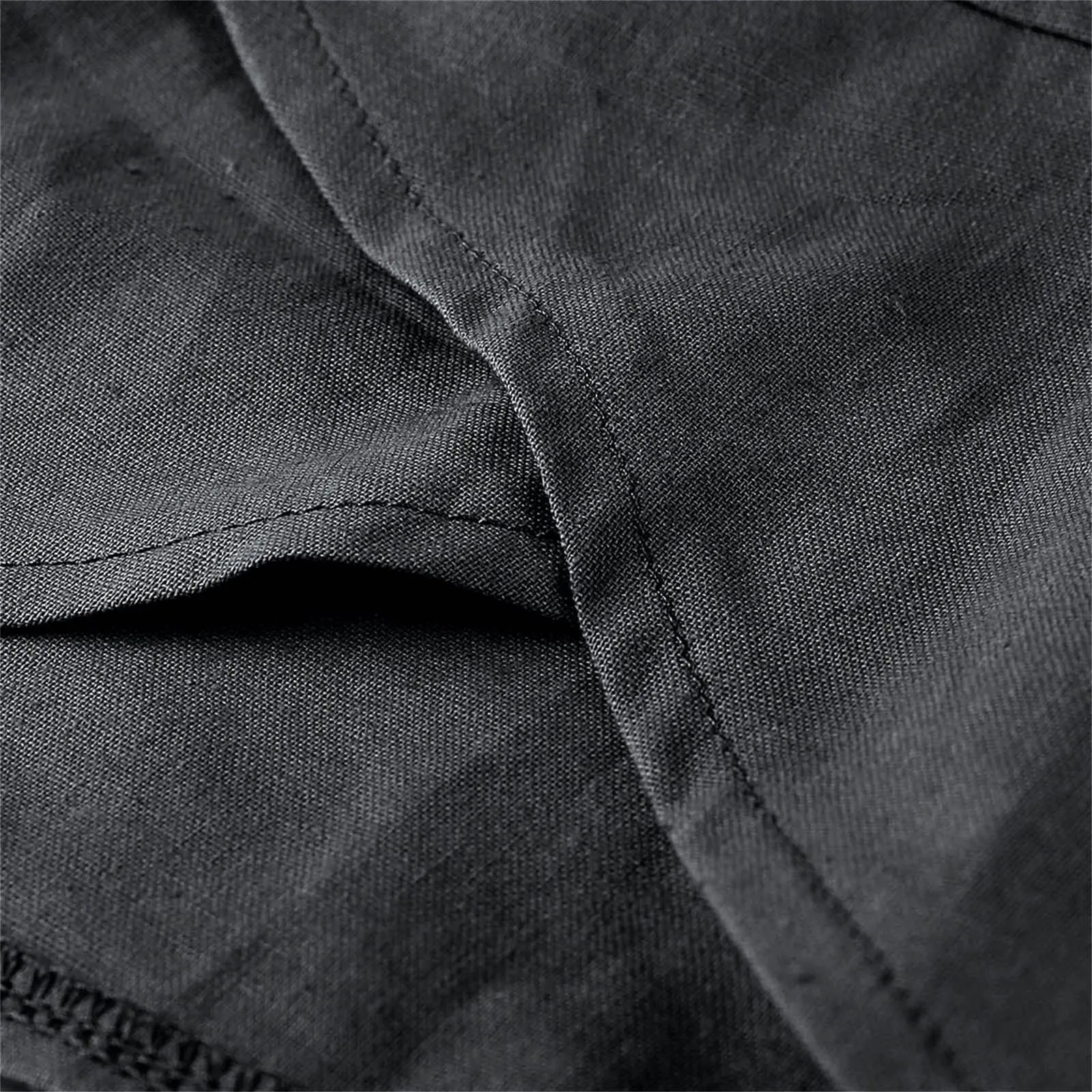 HEONSATI Pantaloni a Tre Quarti Donna in Cotone e Lino Estivi Cropped a Gamba Larga con Coulisse Regolabile - immagine 2