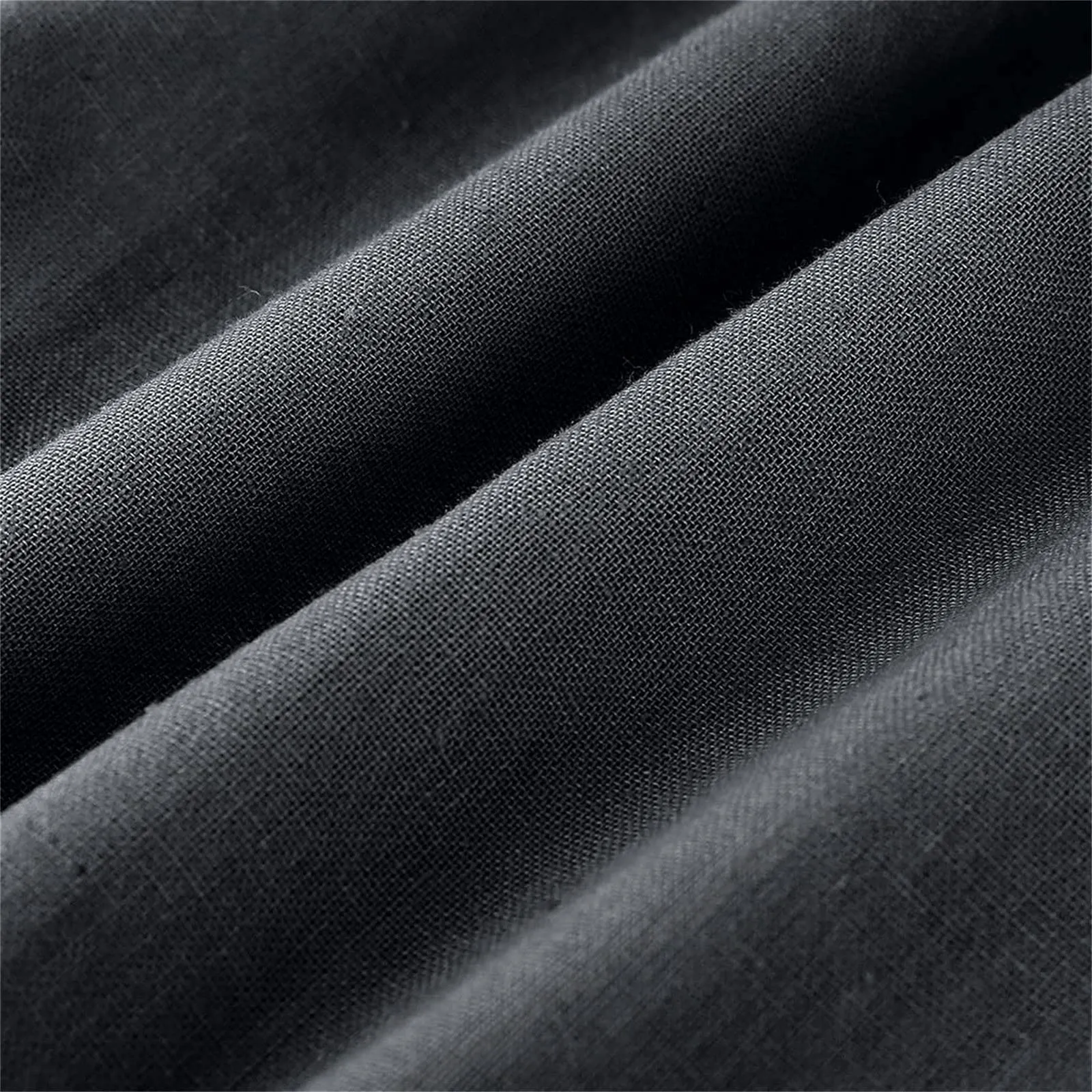 HEONSATI Pantaloni a Tre Quarti Donna in Cotone e Lino Estivi Casual Cropped a Gamba Larga con Coulisse Regolabile - immagine 5
