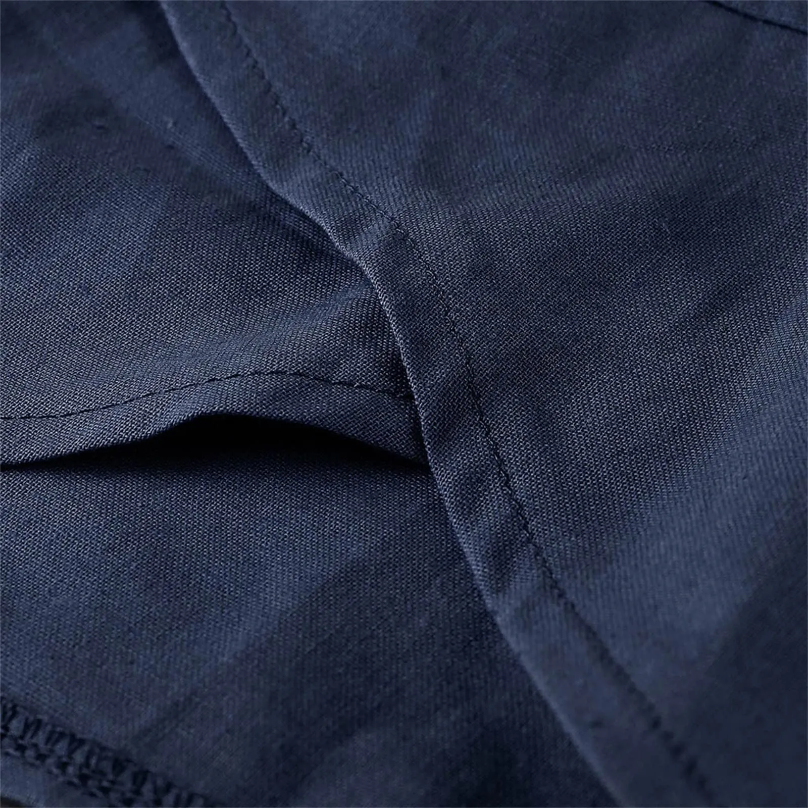 HEONSATI Pantaloni a Tre Quarti Donna in Cotone e Lino Estivi Casual Cropped a Gamba Larga con Coulisse Regolabile - immagine 5
