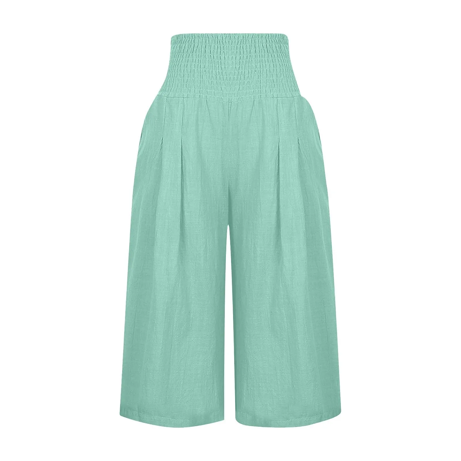 HEONSATI Pantaloncini Capri Donna Pinocchietti Estivi Casual in Cotone Elasticizzati - immagine 4