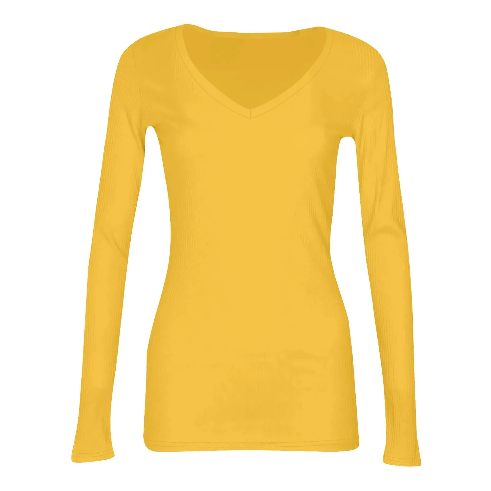 MOKBAY Maglia Intima in Cotone Manica Lunga Slim Fit Tinta Unita Donna XL - immagine 6