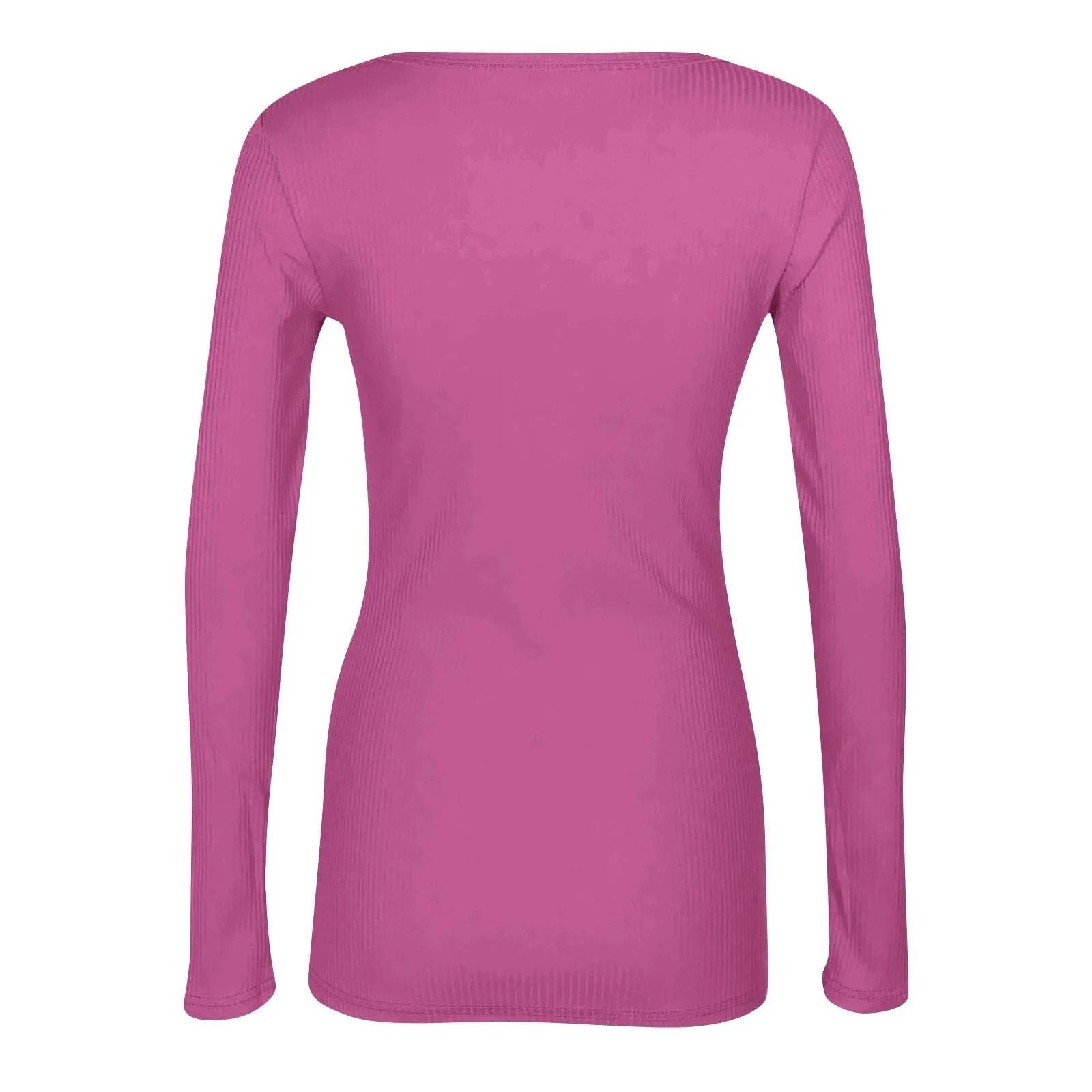 MOKBAY Maglia Donna Maniche Lunghe Slim Fit Tinta Unita Nera XL - immagine 6