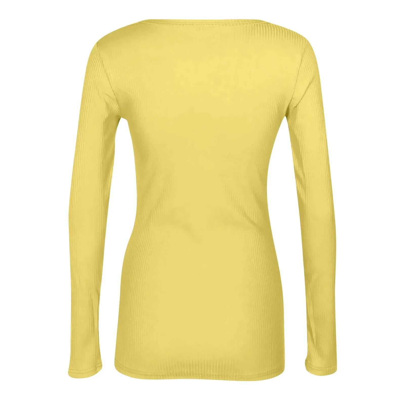 MOKBAY Magliette Basic Tinta Unita Slim Fit Manica Lunga Donna 3XL - immagine 7