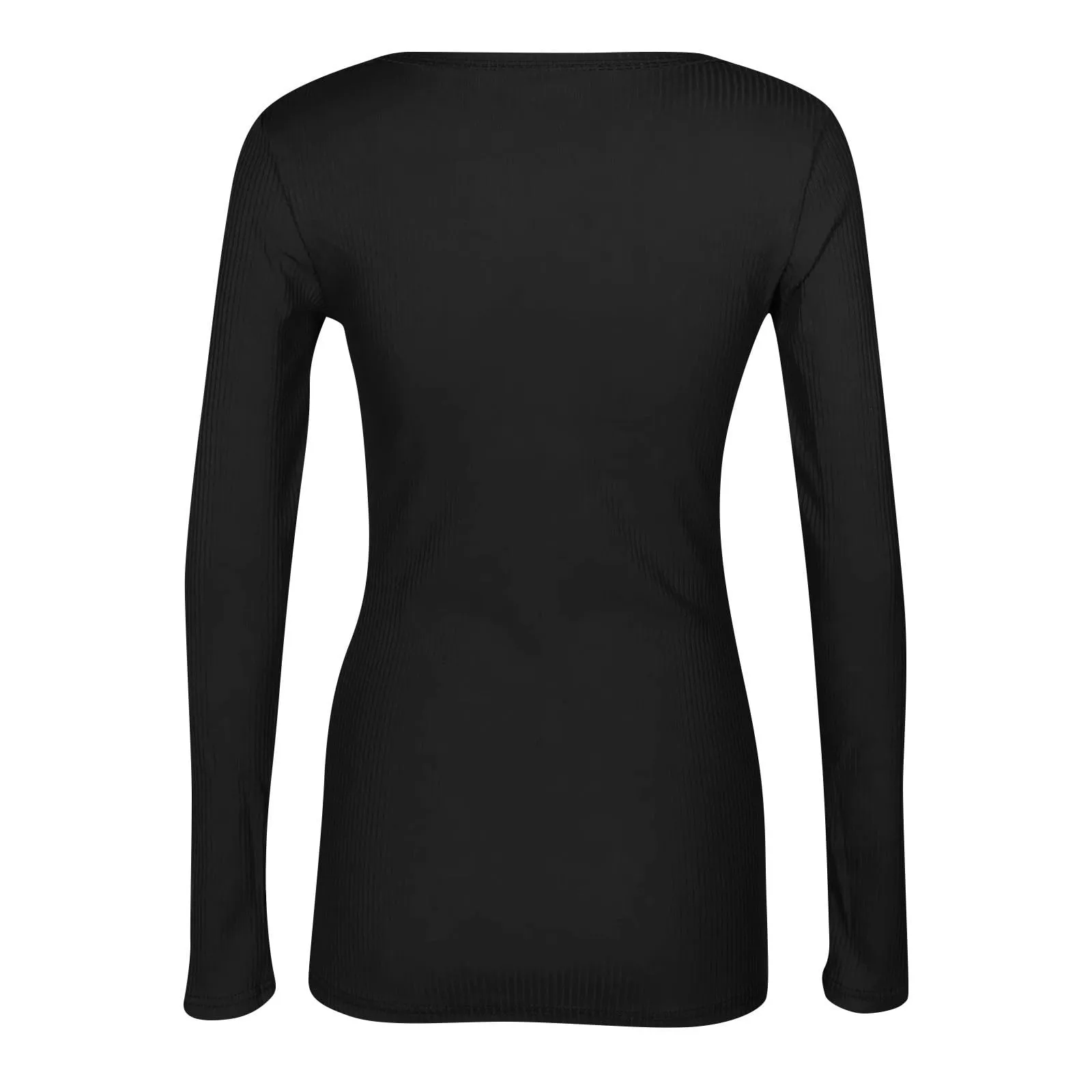 MOKBAY Magliette Donna Manica Lunga Cotone Slim Fit Tinta Unita, M - immagine 7