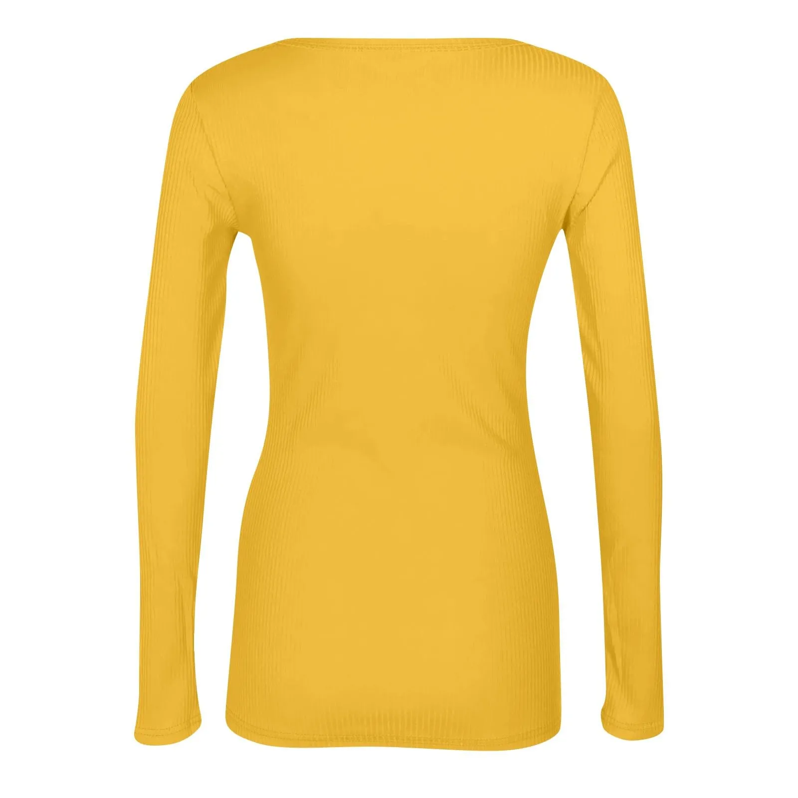 MOKBAY Maglietta Donna Tinta Unita Crop Top Slim Fit Manica Lunga, M - immagine 7