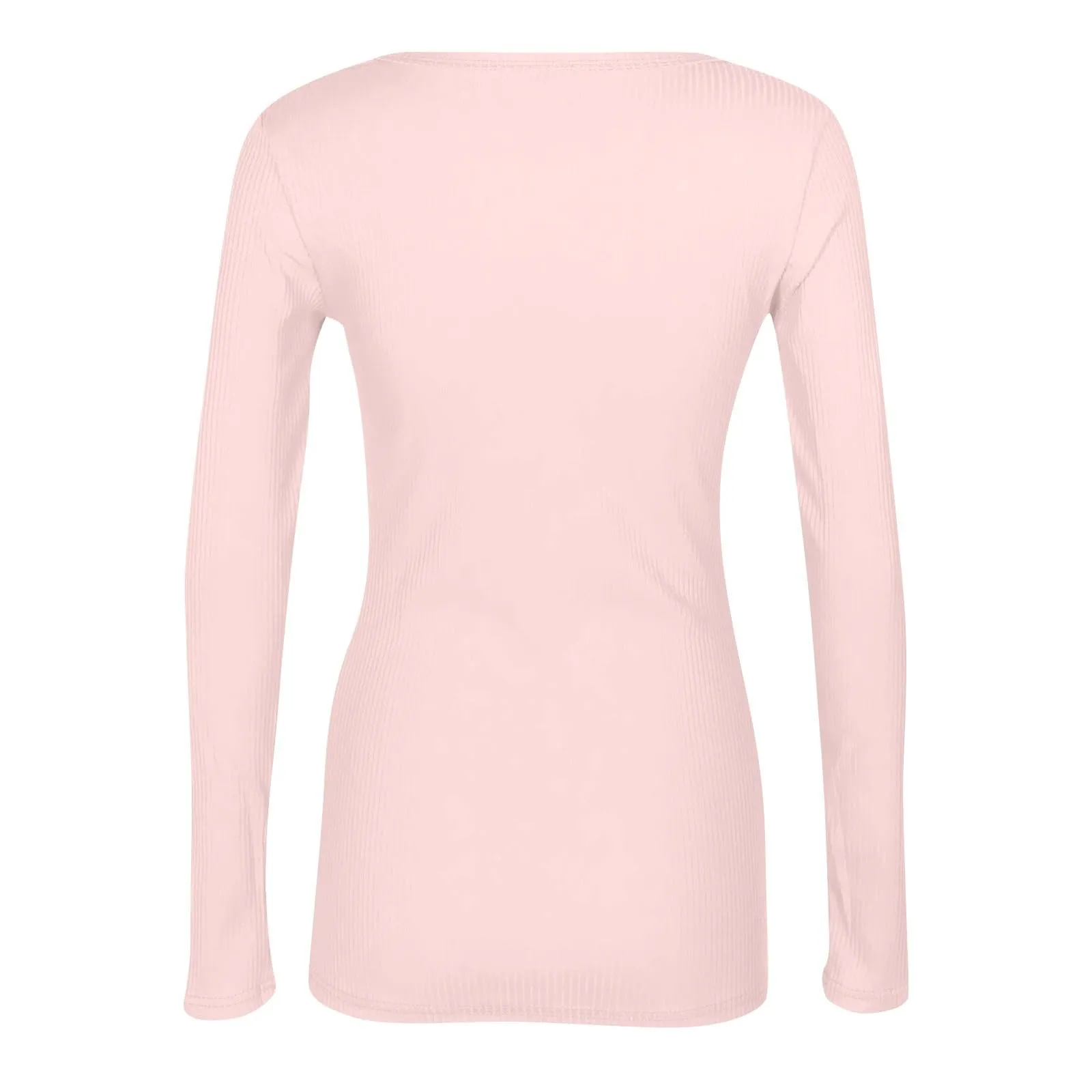 MOKBAY Maglia Donna Elegante Tinta Unita Crop Top Manica Lunga Slim Fit - M - immagine 7