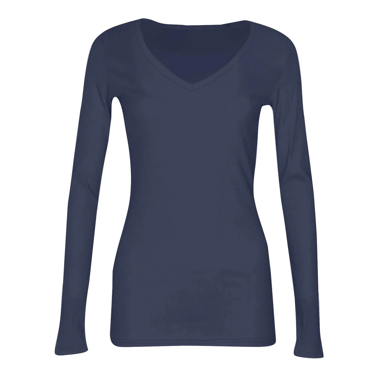 MOKBAY Maglia Donna Manica Lunga Slim Fit Tinta Unita XL - immagine 6