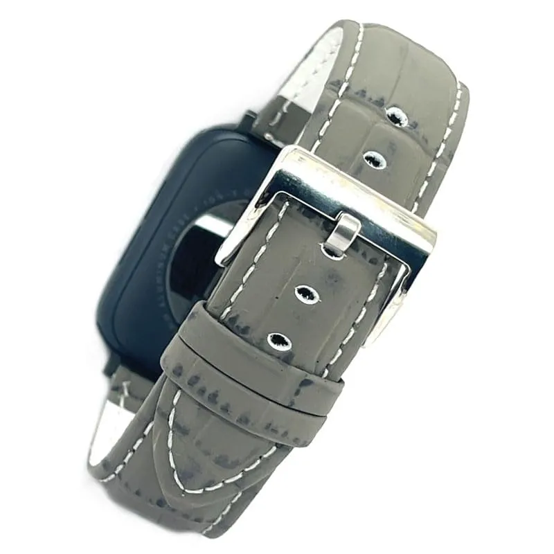 Diloy Cinturino Orologio Pelle Stampa Alligatore 368 Grigio 16mm - immagine 3