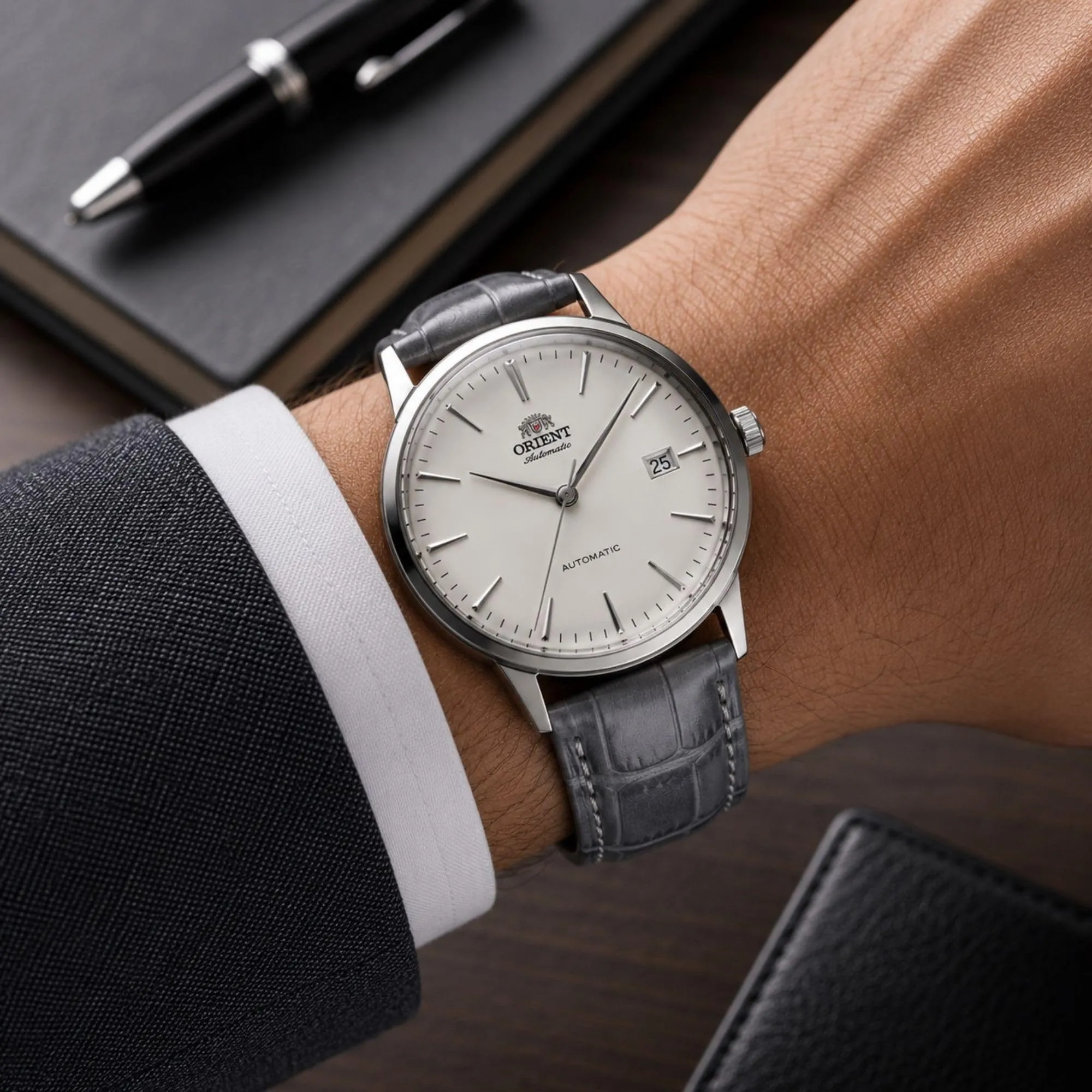 Diloy Cinturino Orologio Pelle Stampa Alligatore 368 Grigio 14mm - immagine 6