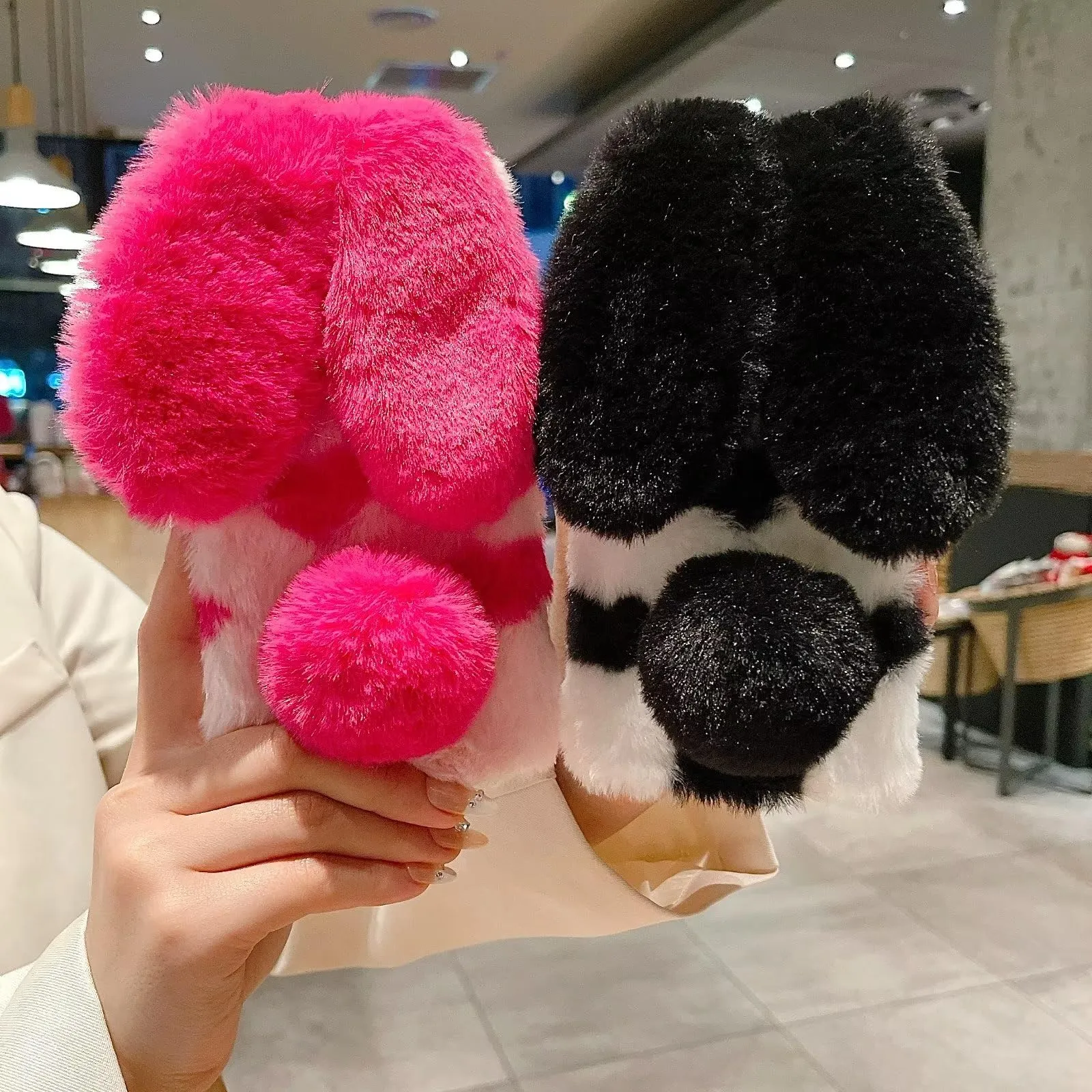 Tivenfezk Nadoli Bunny Case for Xiaomi Redmi Note 11S, Faux Fur Soft Cover - immagine 5