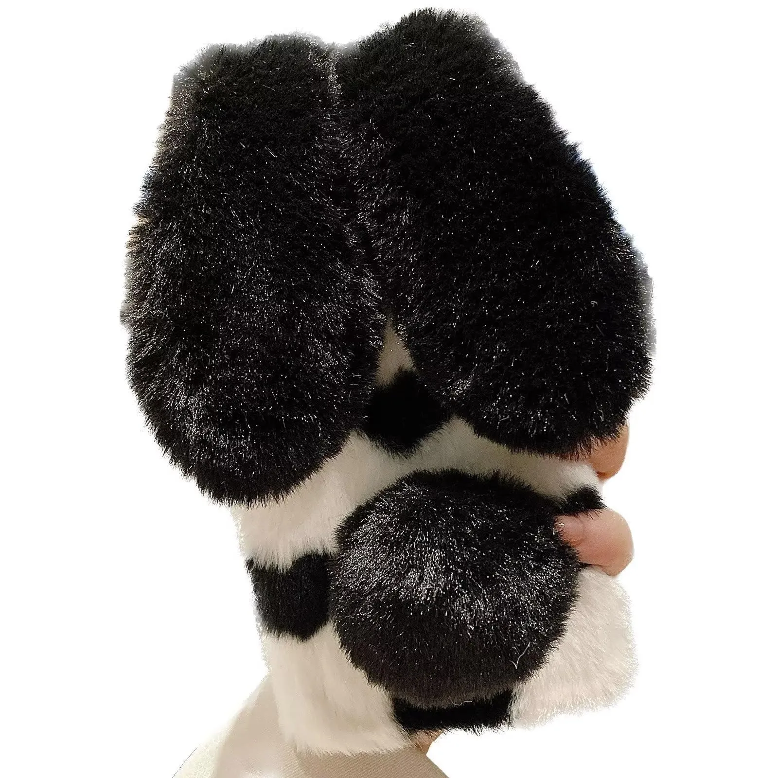 Tivenfezk Nadoli Bunny Faux Fur Case for Xiaomi Redmi Note 11 Pro - immagine 1