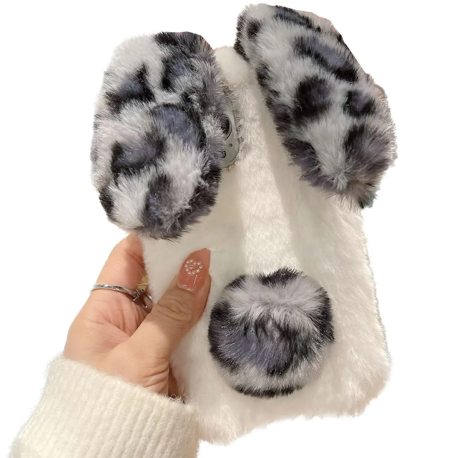 Tivenfezk Bunny Faux Fur Case for Xiaomi Redmi Note 11S - immagine 1