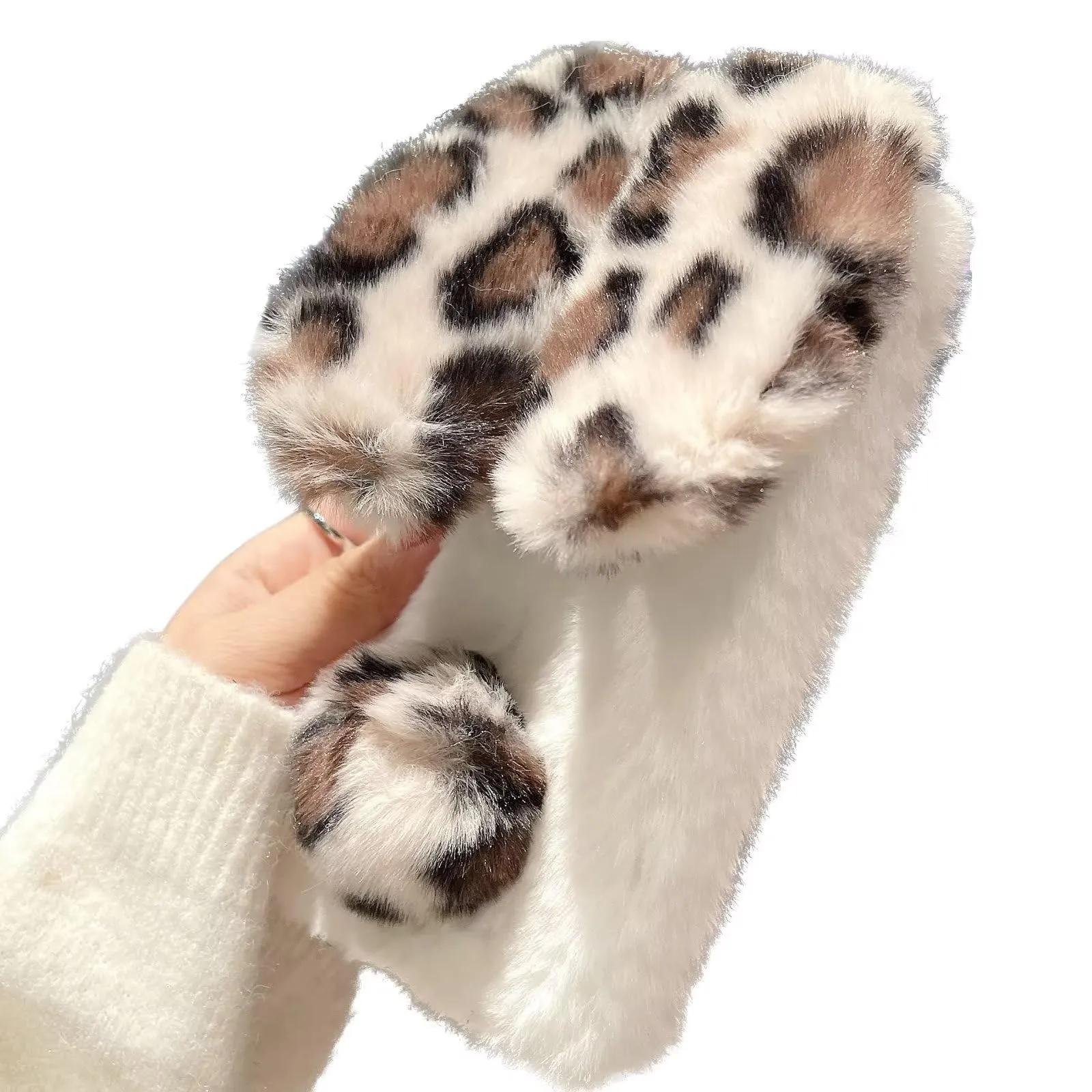 Tivenfezk Nadoli Bunny Case for Xiaomi 12T Pro, Faux Fur Soft Cover - immagine 1
