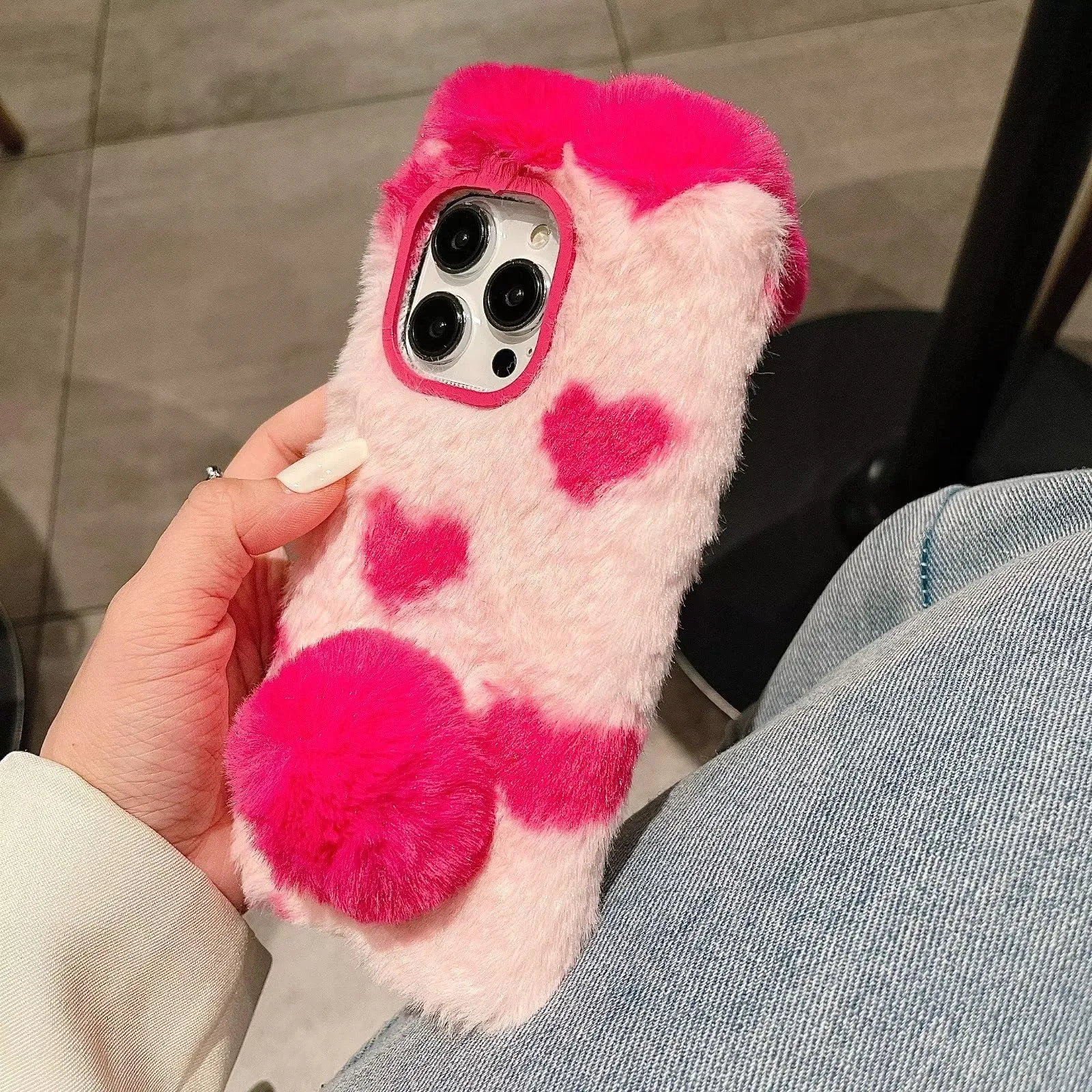 Tivenfezk Nadoli Bunny Case for Xiaomi Redmi Note 9 Pro, Faux Fur Soft Cover - immagine 2