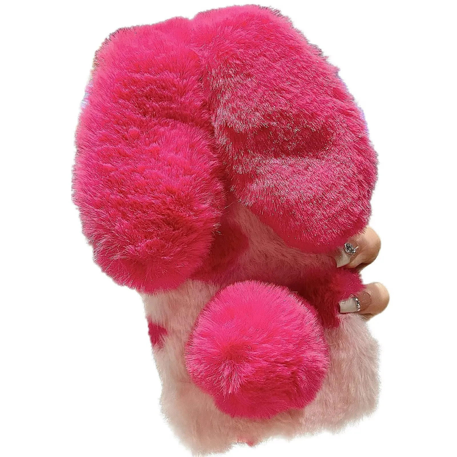 Tivenfezk Nadoli Bunny Case for Xiaomi 12T Pro, Faux Fur Soft Cover - immagine 1