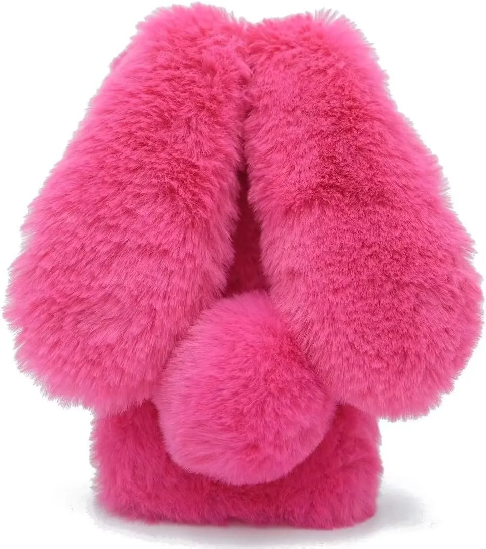 Tivenfezk Nadoli Bunny Custodia per Xiaomi Redmi 9, Faux Fur Cover Morbido Carina Soffice Peloso - immagine 1