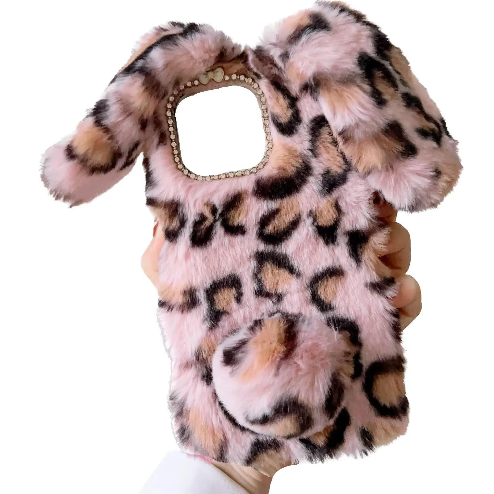 Tivenfezk Nadoli Bunny Case for Xiaomi 11T, Faux Fur Soft Cover - immagine 1