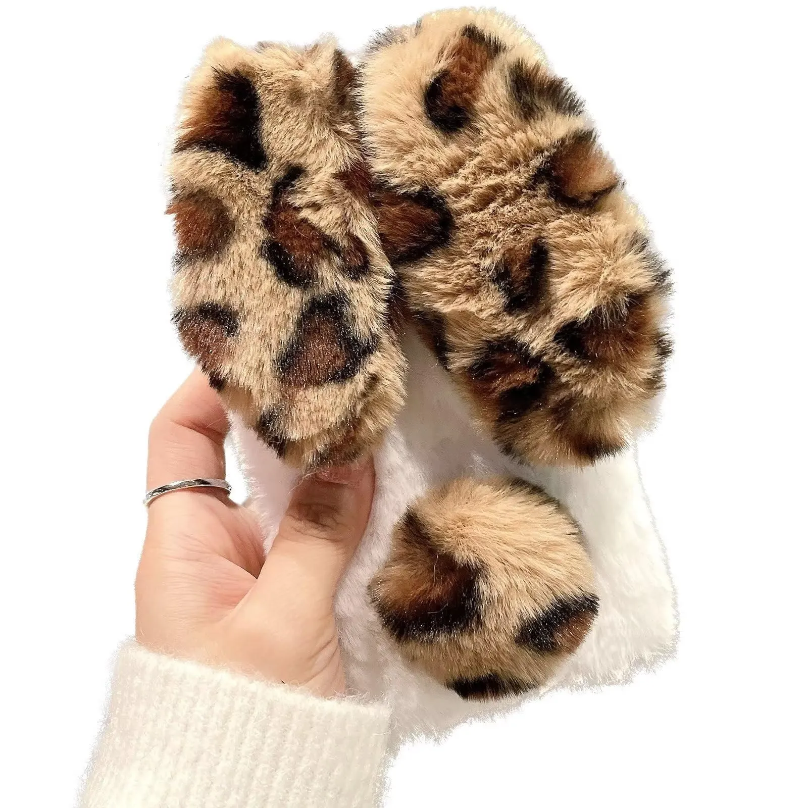 Tivenfezk Nadoli Bunny Case for Xiaomi 12T Pro Faux Fur Soft Cover - immagine 1