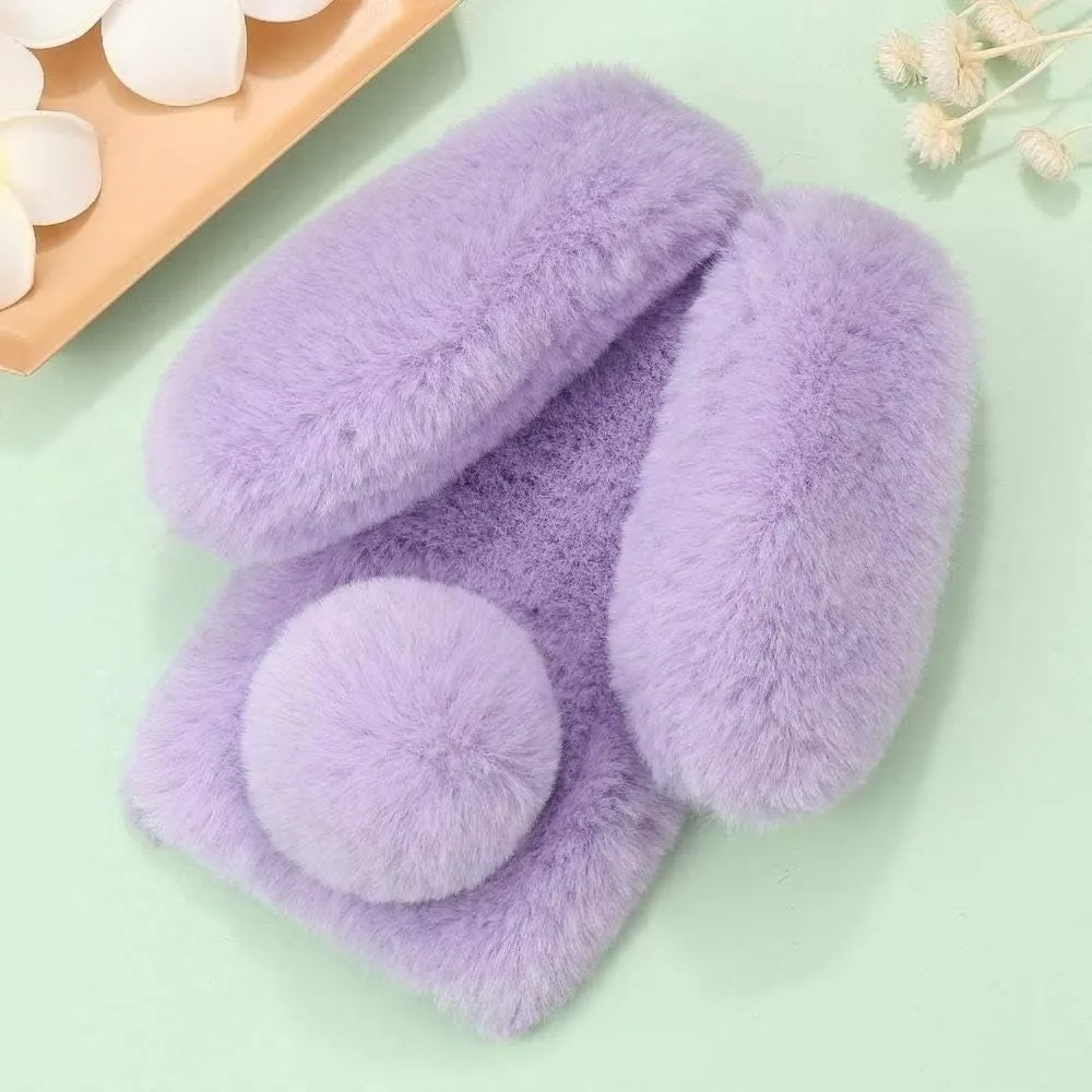 Tivenfezk Nadoli Bunny Case for Xiaomi Redmi 12C, Faux Fur Soft Cover, Purple - immagine 2