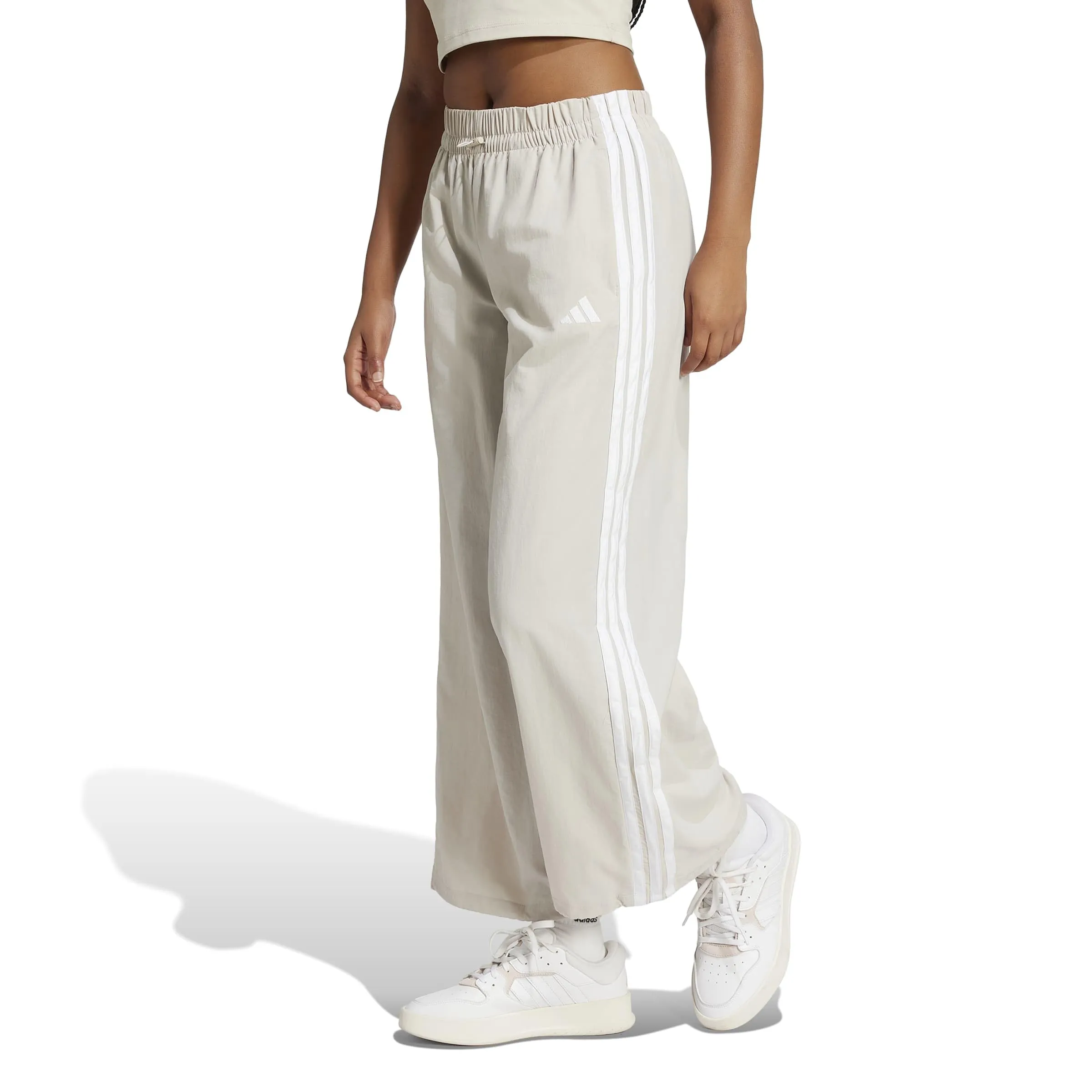 adidas Essentials 3-Stripes Lifestyle Woven Parachute Pants, Wonder Alumina/White, L - immagine 4