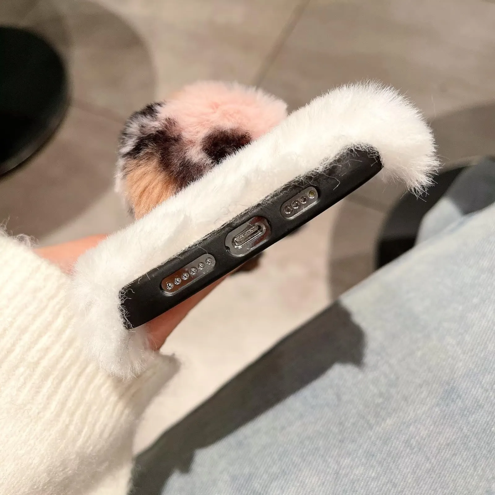 Tivenfezk Nadoli Bunny Case for Xiaomi Redmi Note 9S Faux Fur Soft Cover - immagine 3