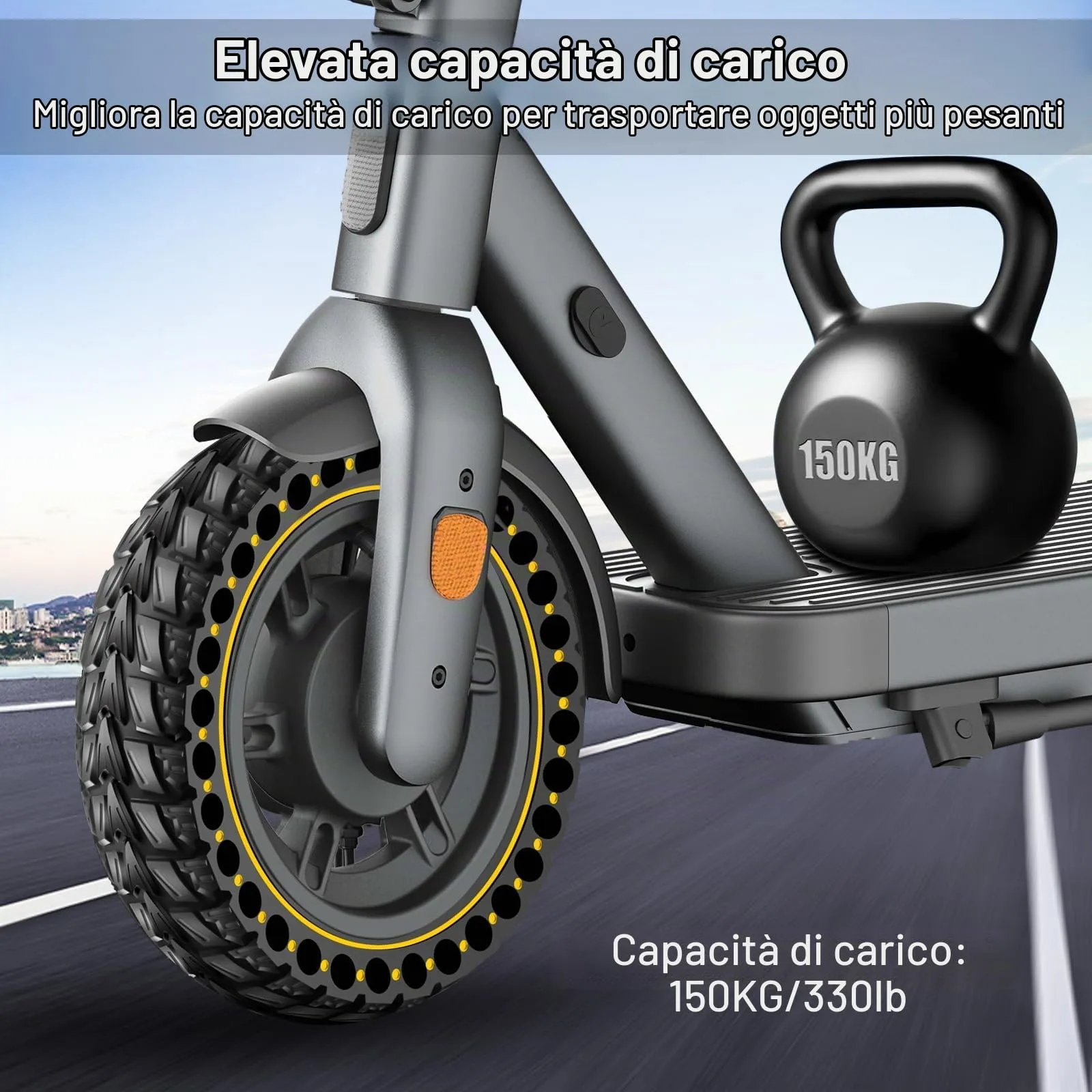 BANGTING Pneumatici Piene per Monopattino Elettrico 10x2.50-6.5 / 60/70-6.5 per Segway Ninebot Max G2, G30, G30D, G30E, G30LP, G30D II, G30 Max (Giallo, 2 Pezzi) - immagine 4