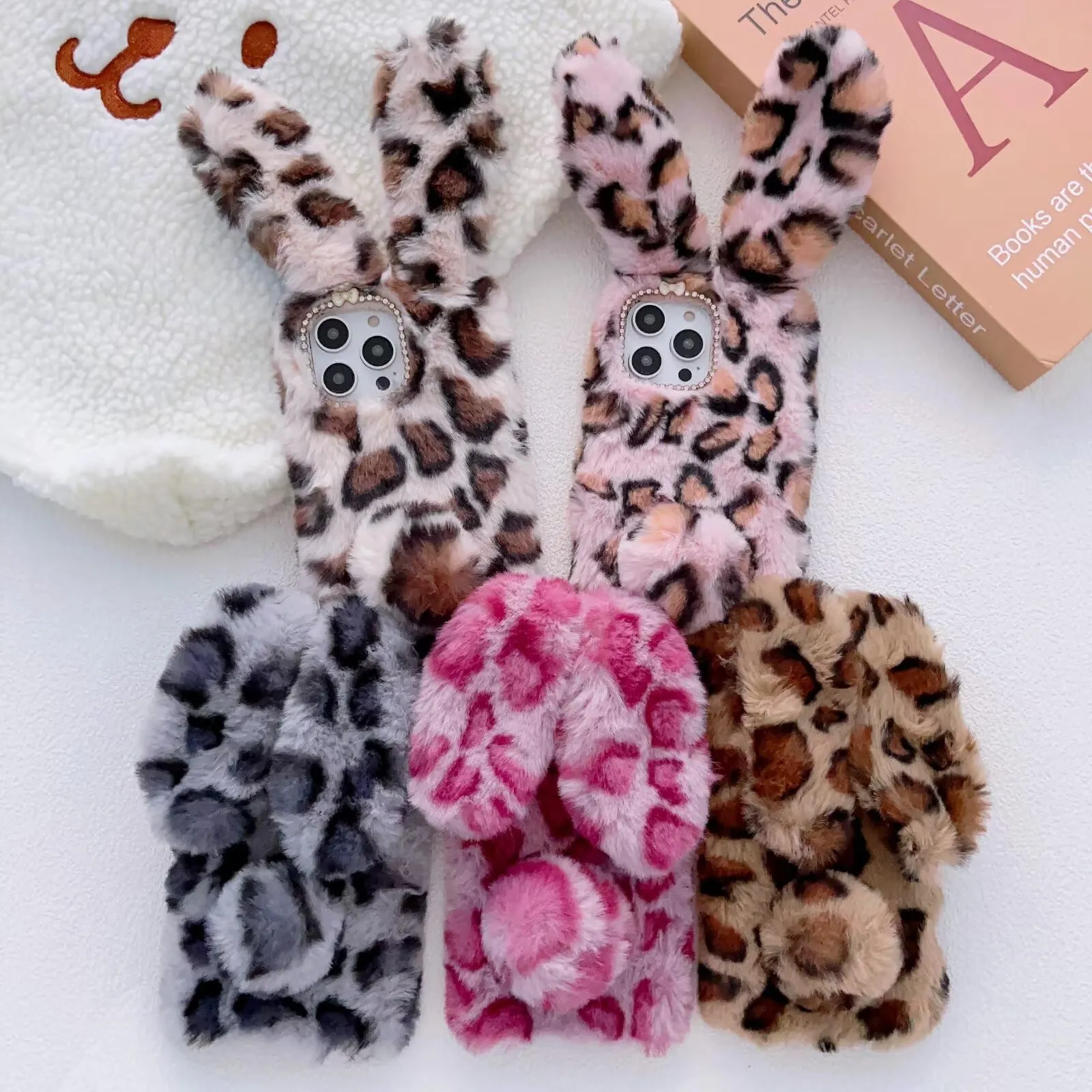 Tivenfezk Nadoli Bunny Case for Xiaomi Poco X6 5G, Soft Faux Fur Rabbit Ear Cover - immagine 6