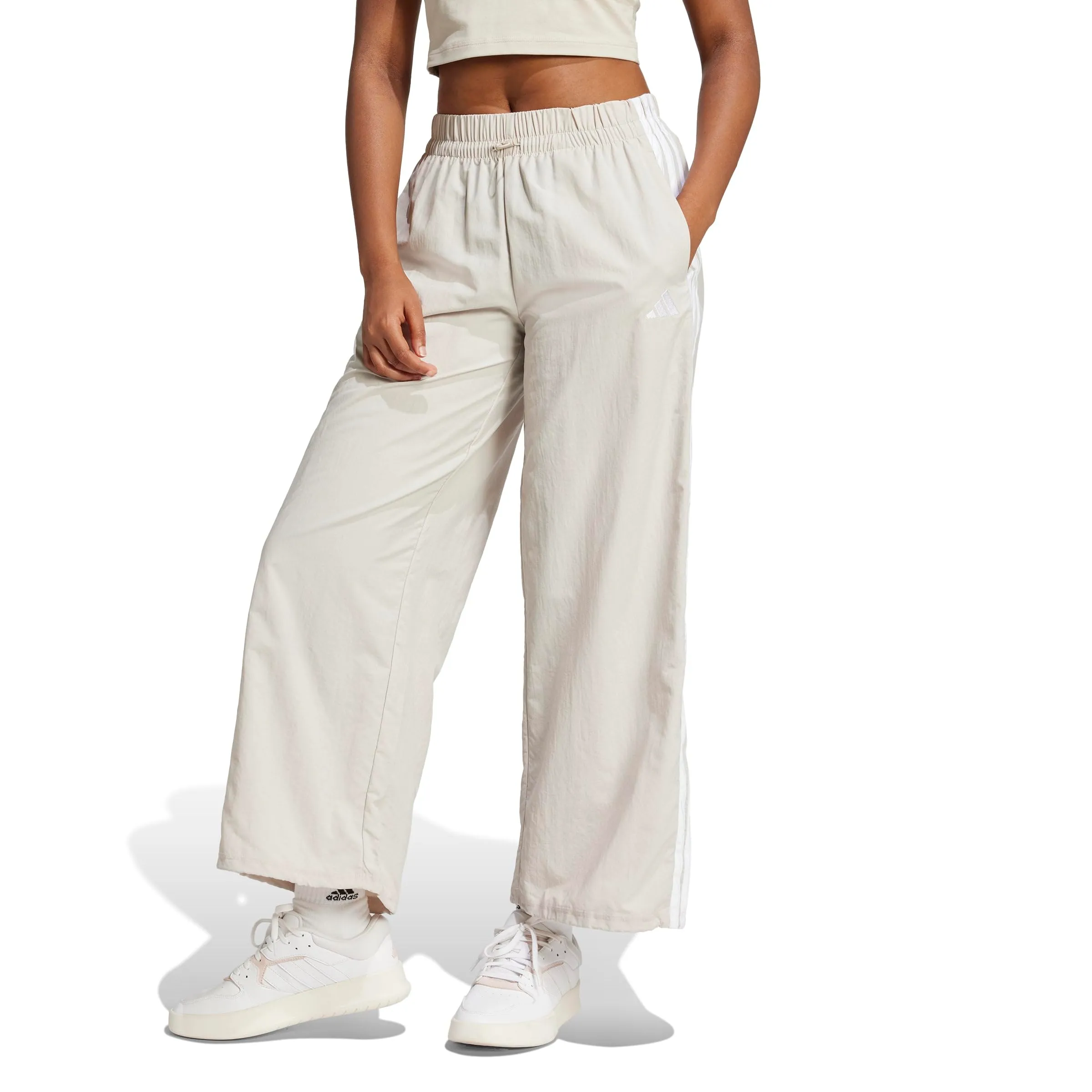 adidas Essentials Pantaloni da paracadute donna con 3 strisce, M - immagine 1