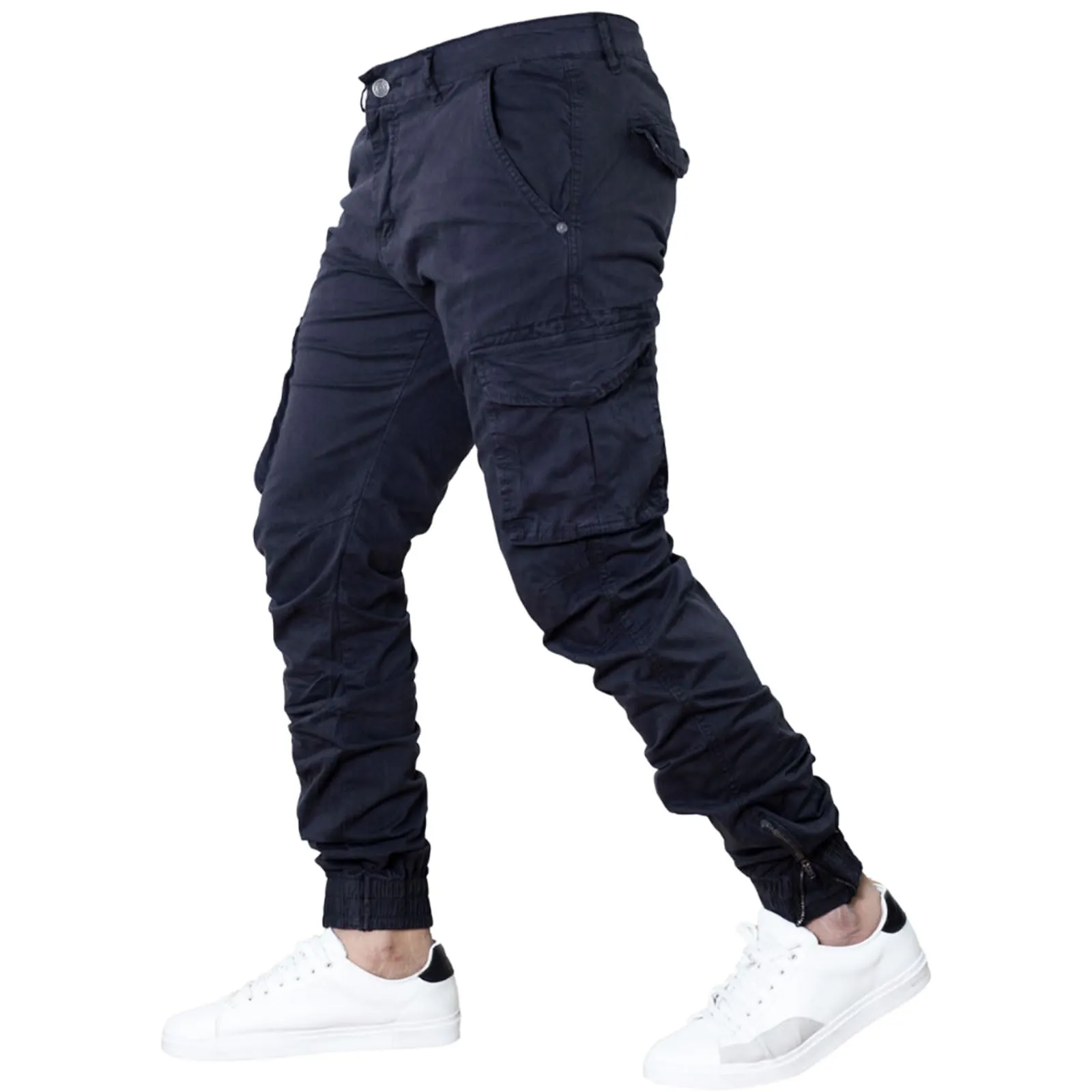 Toocool Pantaloni Cargo Militari Uomo in Cotone G6570 Blu, Taglia 44 - immagine 2