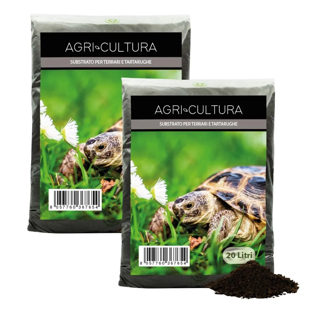 AGRI-CULTURA Terra per Tartarughe da Terra, Substrato per Terrario, 2 x 20 L - immagine 1
