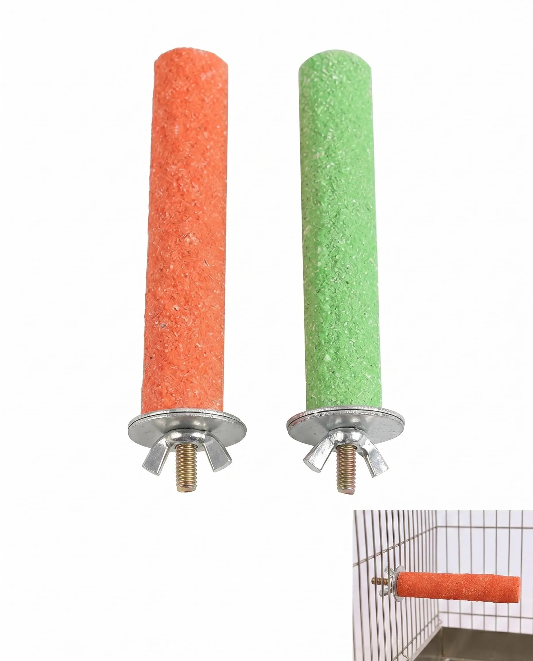 QEDBOJE Posatoio Limaunghie per Pappagalli, Set 2 Pezzi - immagine 1