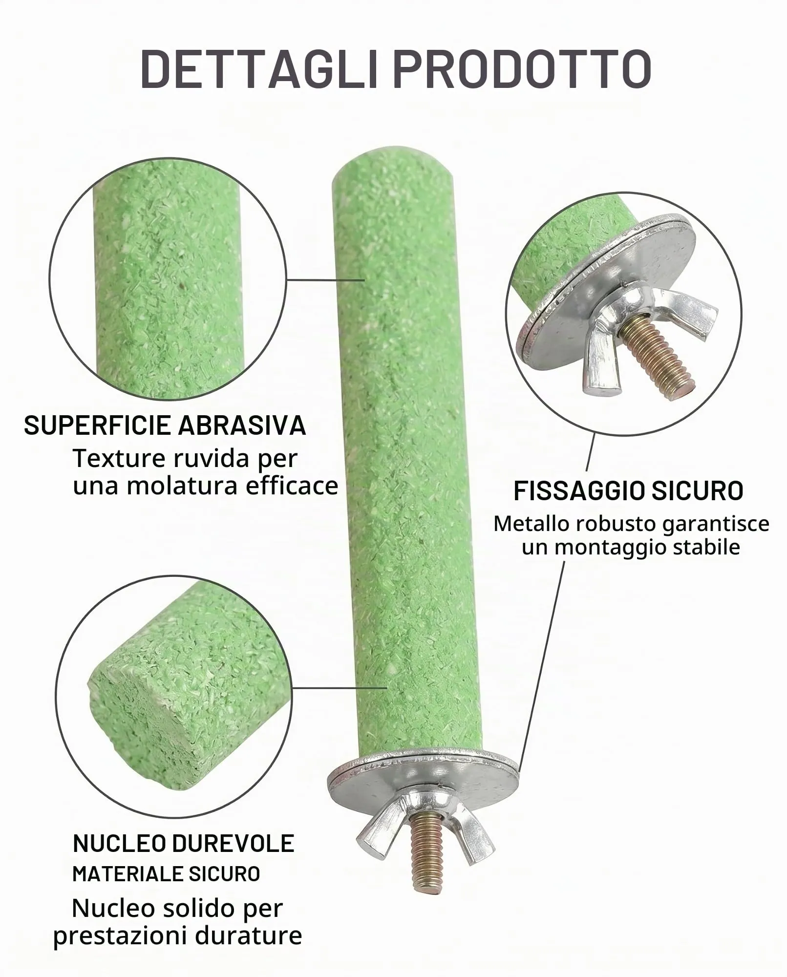 QEDBOJE Posatoio Limaunghie per Pappagalli, Set 2 Pezzi - immagine 9
