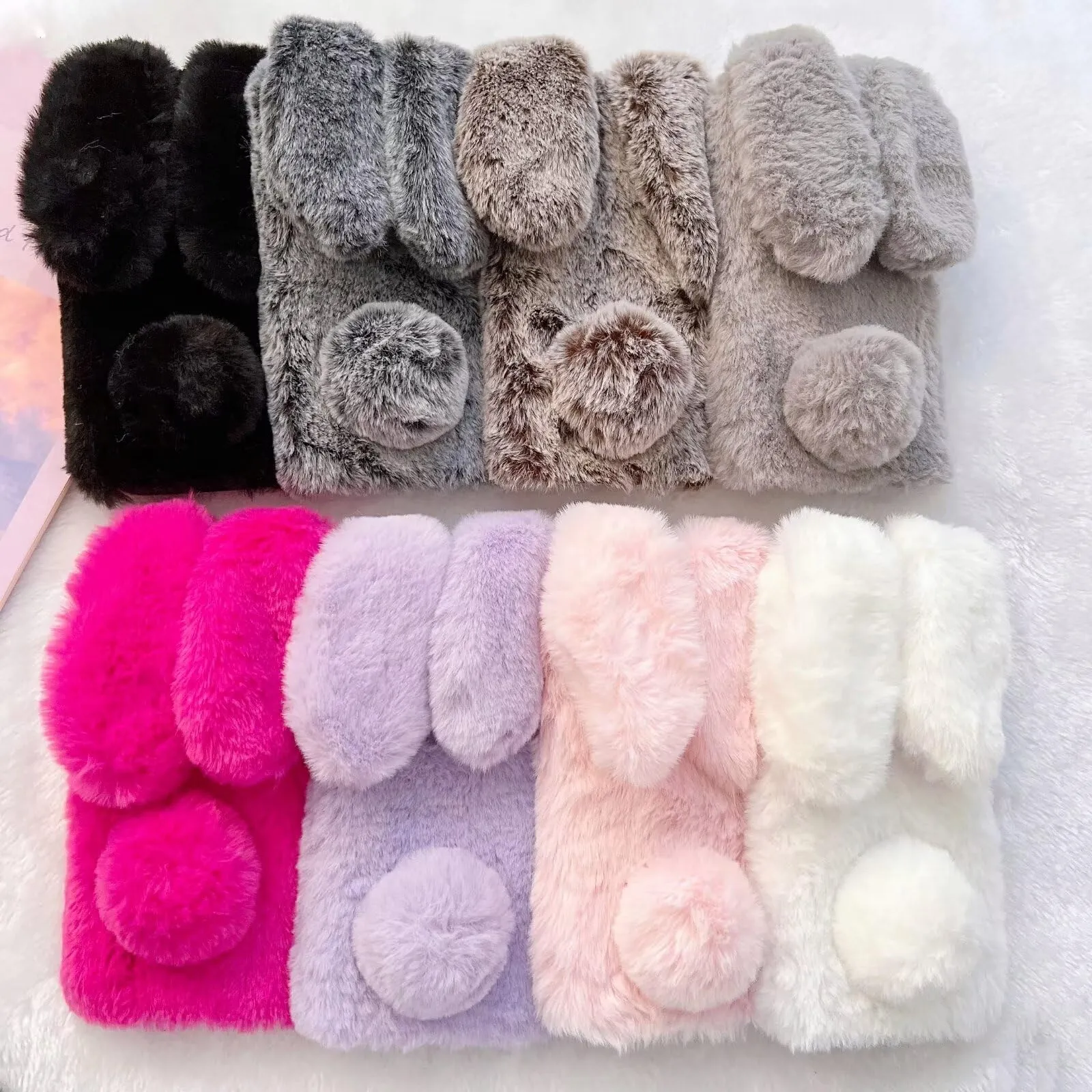 Tivenfezk Nadoli Bunny Faux Fur Case for Xiaomi Redmi Note 13 Pro 5G - immagine 5