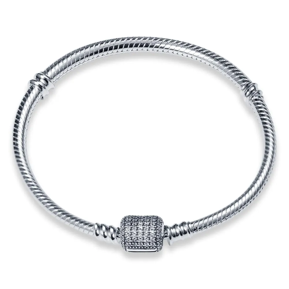 KUNSIR Moments Bracciale Snake in Argento Sterling 925 Compatibile con Pandora, 21cm - immagine 1