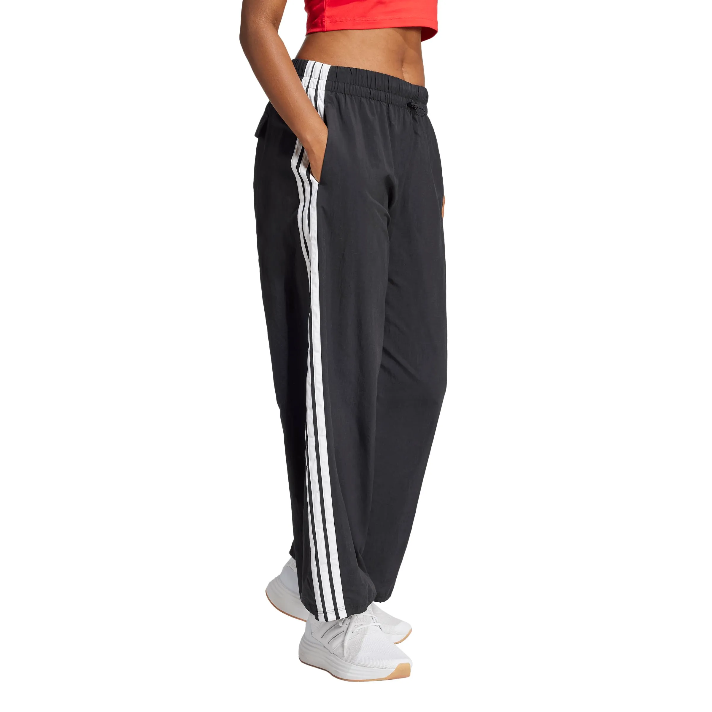 Adidas Pantaloni Sportivi da Donna a 3 Strisce, Nero/Bianco, XL, KWB45 - immagine 2