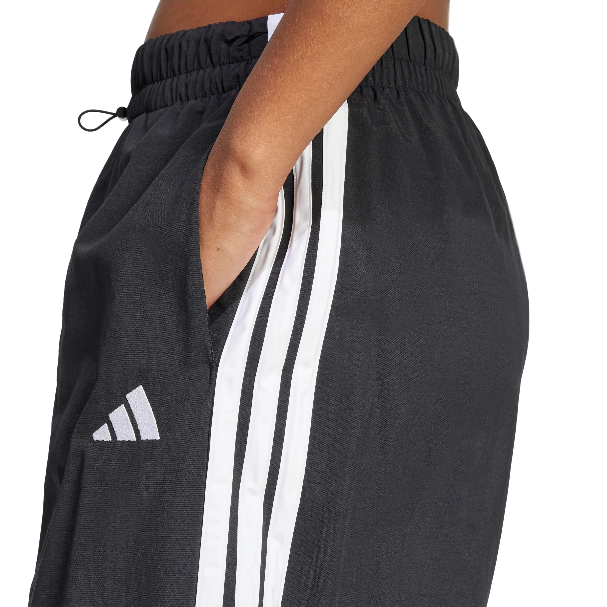 Adidas Pantaloni Sportivi da Donna a 3 Strisce, Nero/Bianco, XL, KWB45 - immagine 5