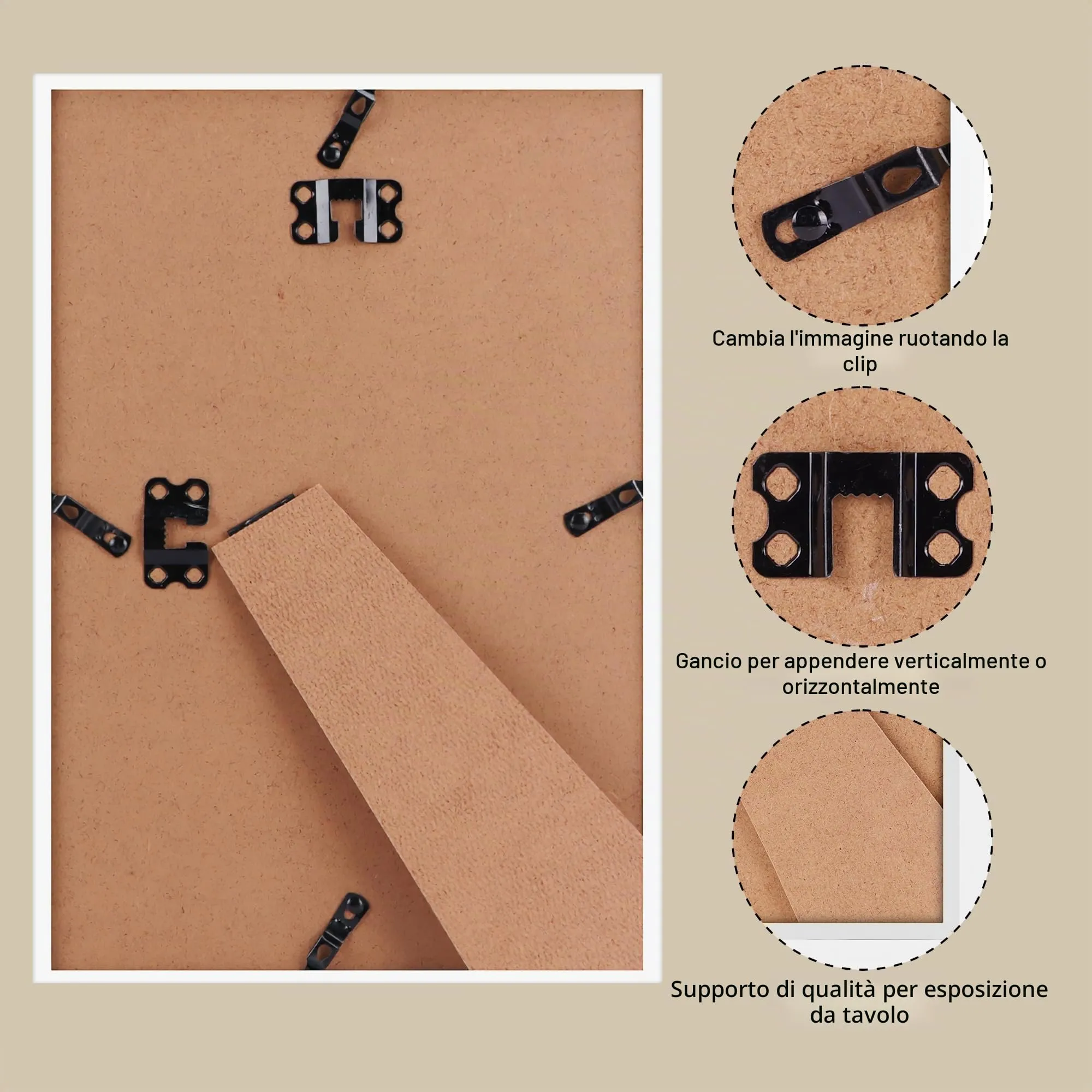 Giftgarden Cornice 20x30 PVC Bianca - immagine 8