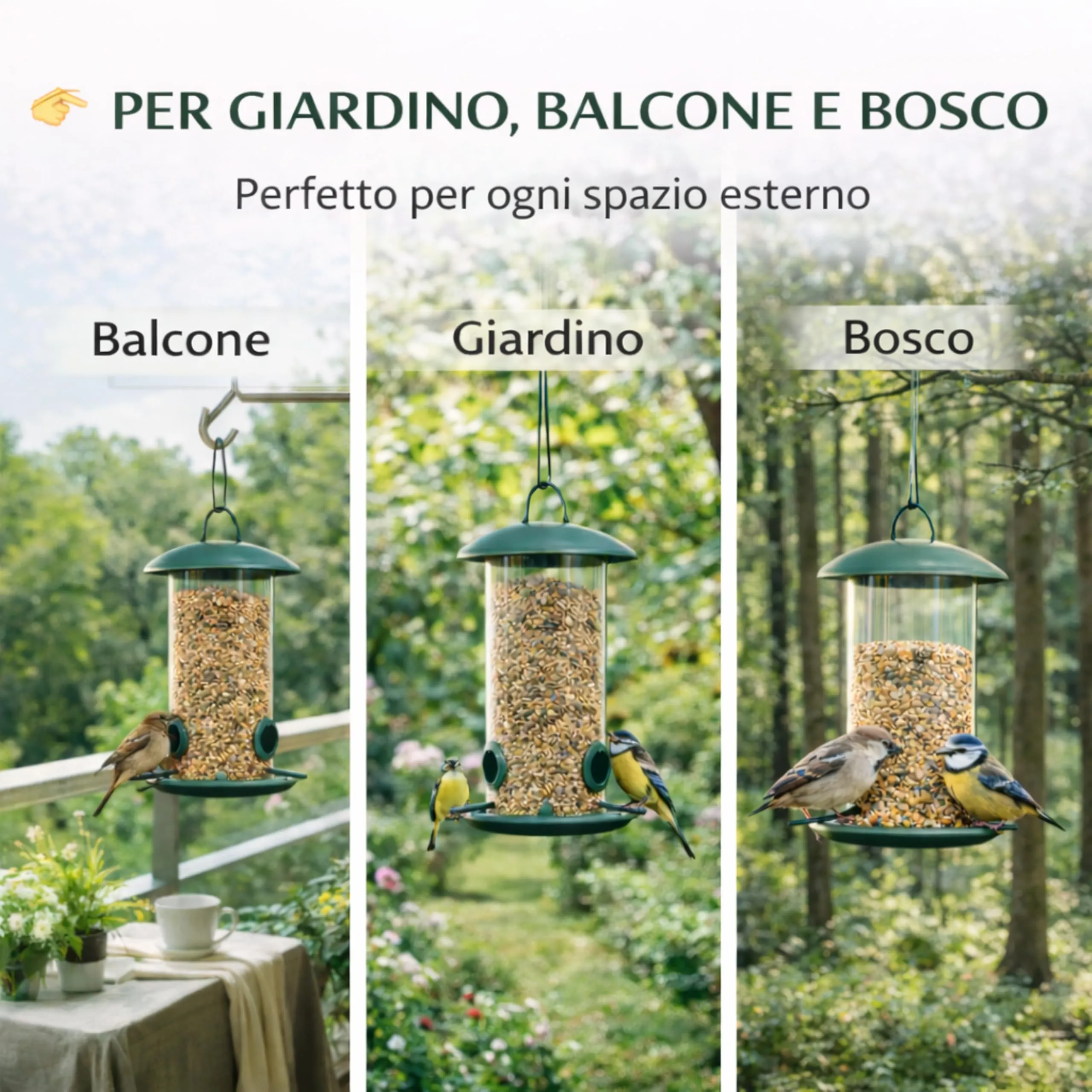 AGRI-CULTURA Mangime Uccelli Selvatici Miscela Semi e Granaglie Naturali, 800g - immagine 6