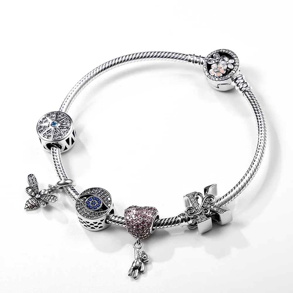 KUNSIR Moments Bracciale Snake in Argento Sterling 925 Compatibile con Pandora, 21cm - immagine 6